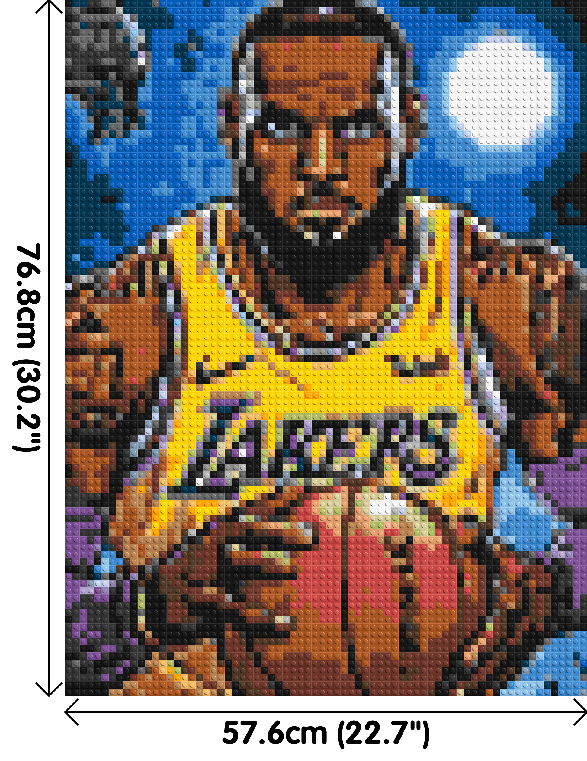 LeBron James Pop Art - Brick Art Mosaic Kit 3x4 dimensions