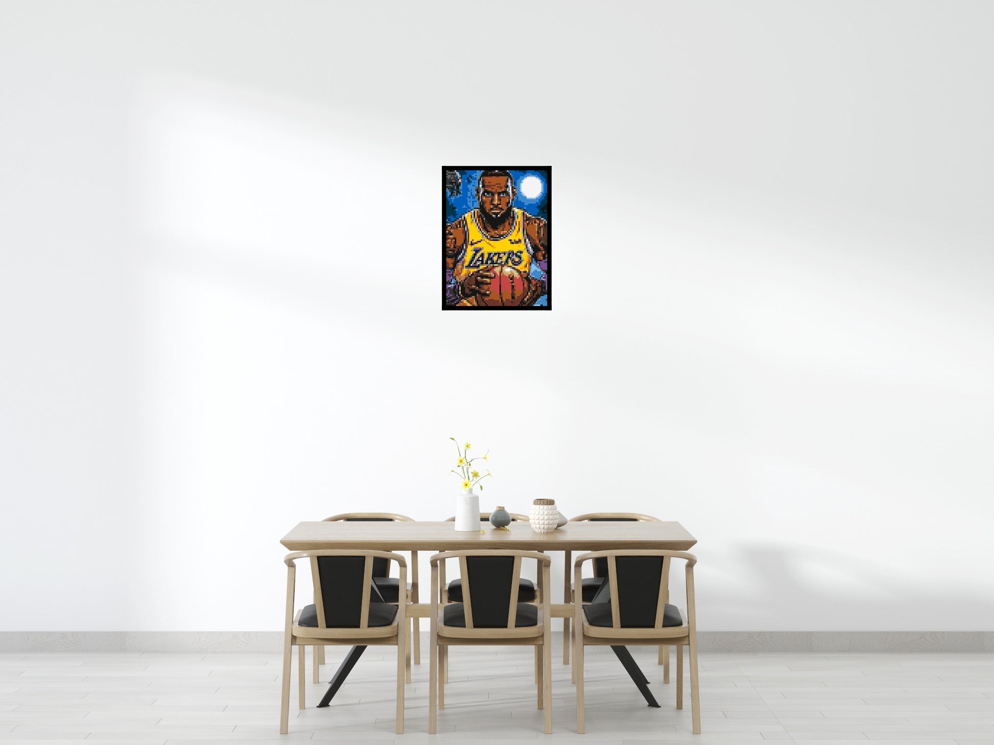 LeBron James Pop Art - Brick Art Mosaic Kit 3x4 scene with frame