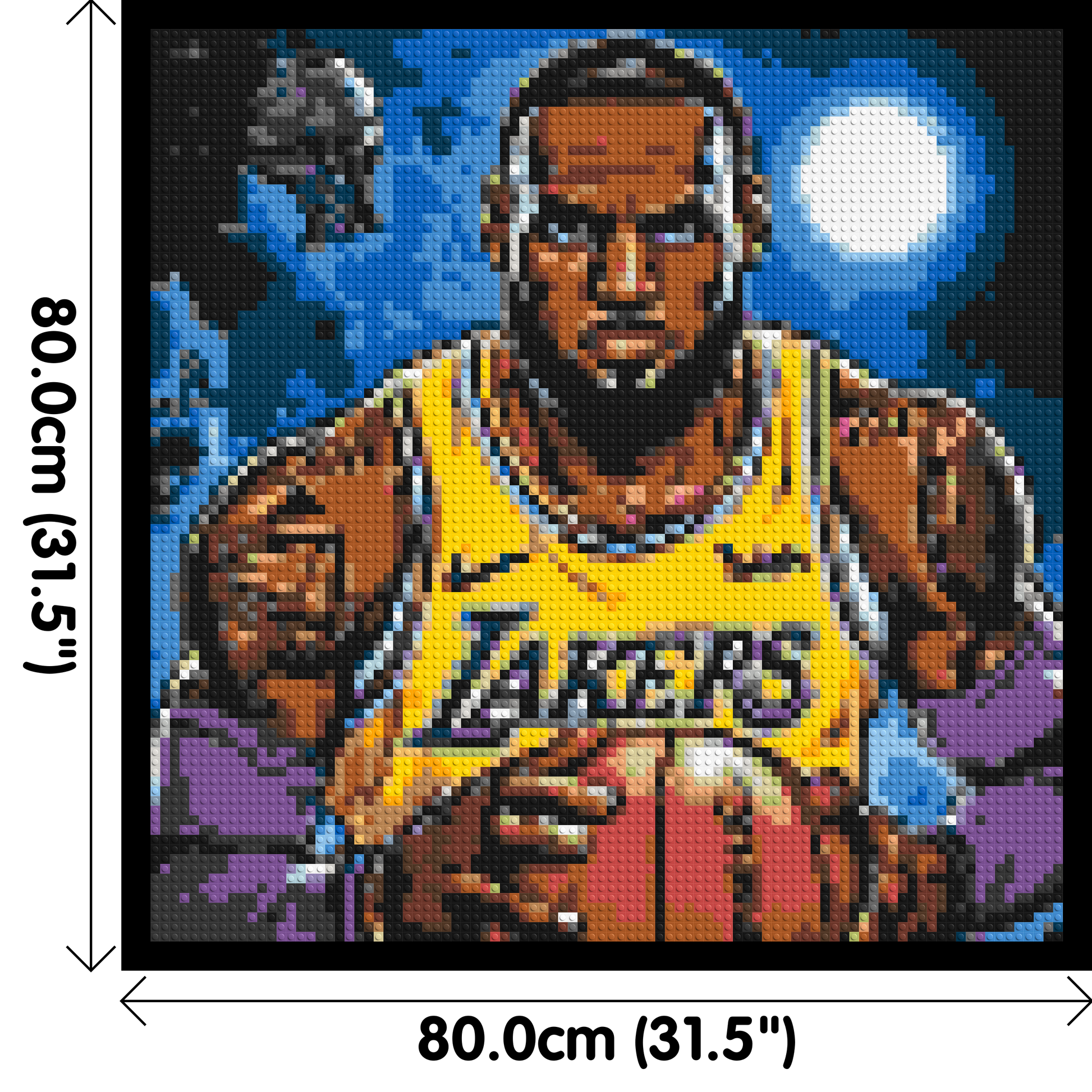 LeBron James Pop Art - Brick Art Mosaic Kit 4x4 dimensions with frame