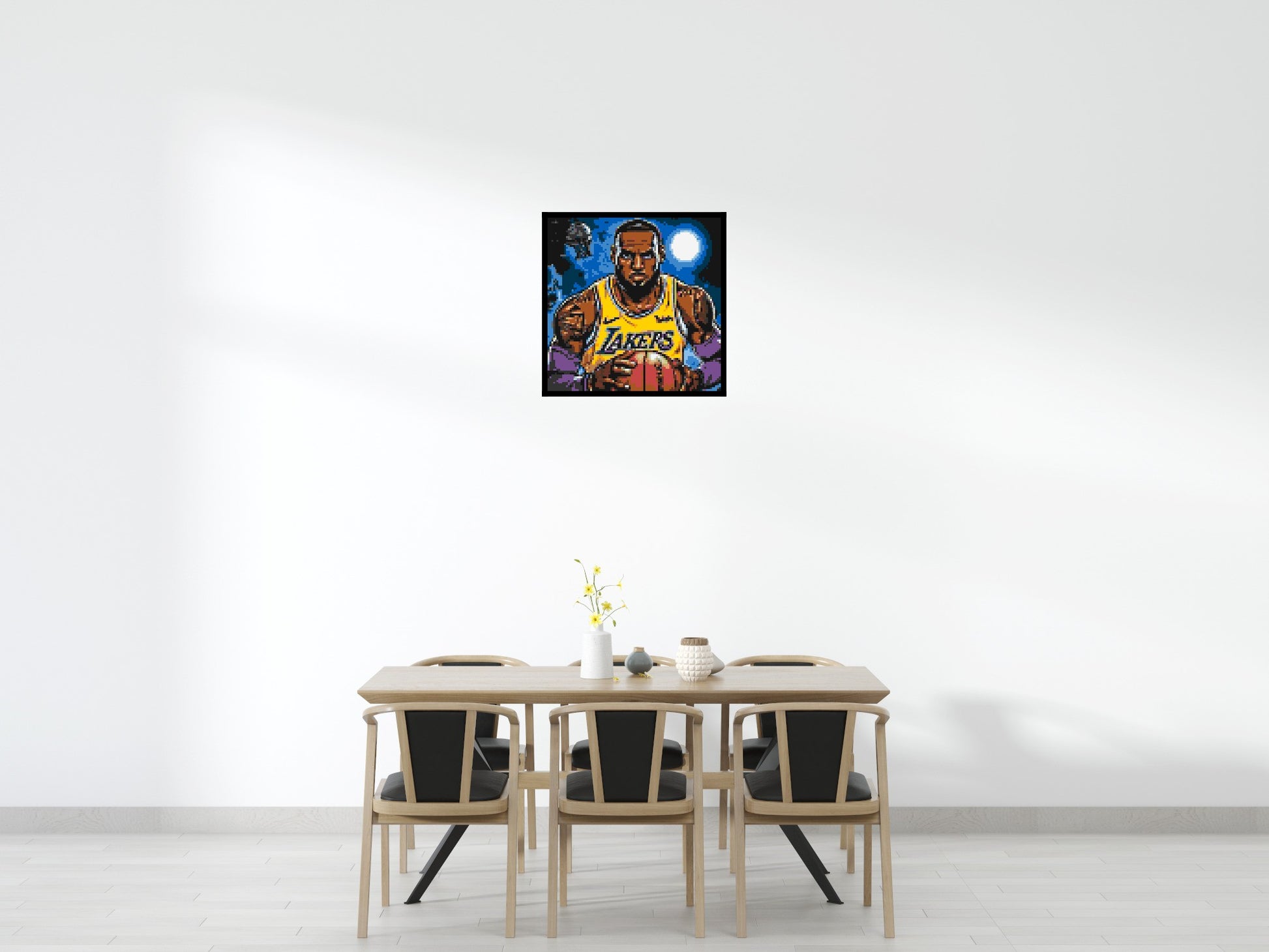 LeBron James Pop Art - Brick Art Mosaic Kit 4x4 scene with frame