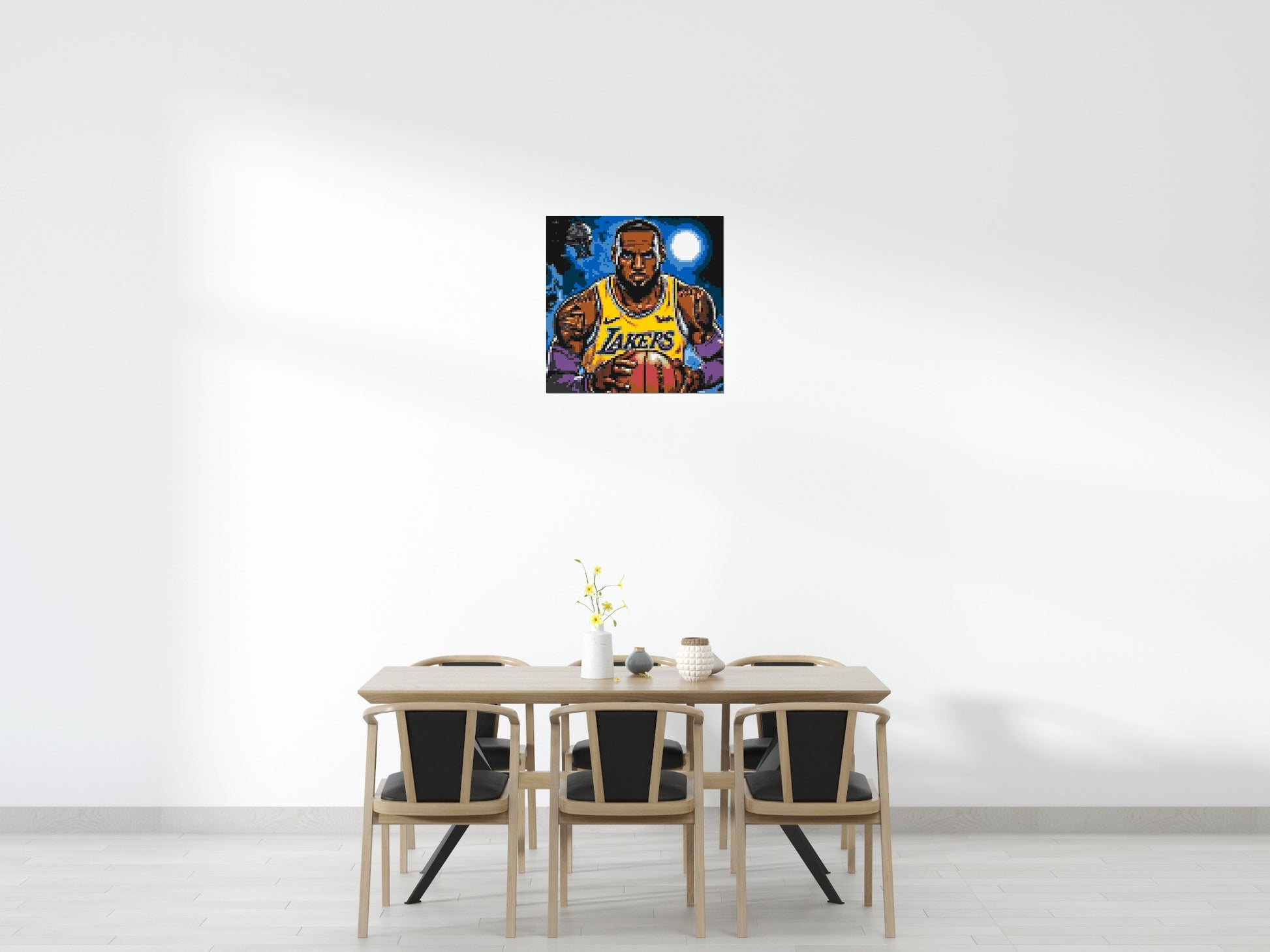 LeBron James Pop Art - Brick Art Mosaic Kit 4x4 scene