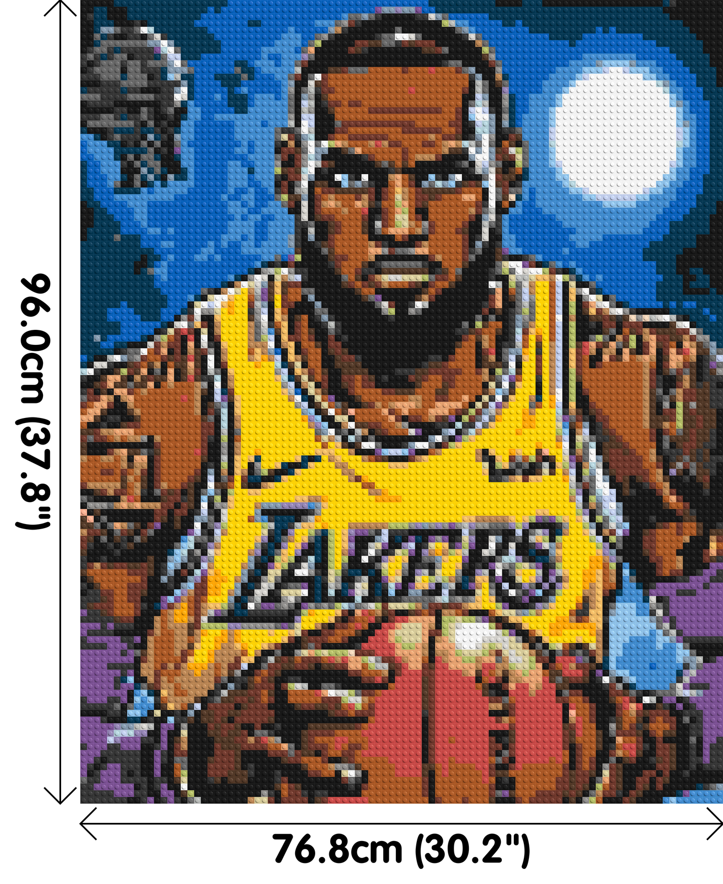 LeBron James Pop Art - Brick Art Mosaic Kit 4x5 large