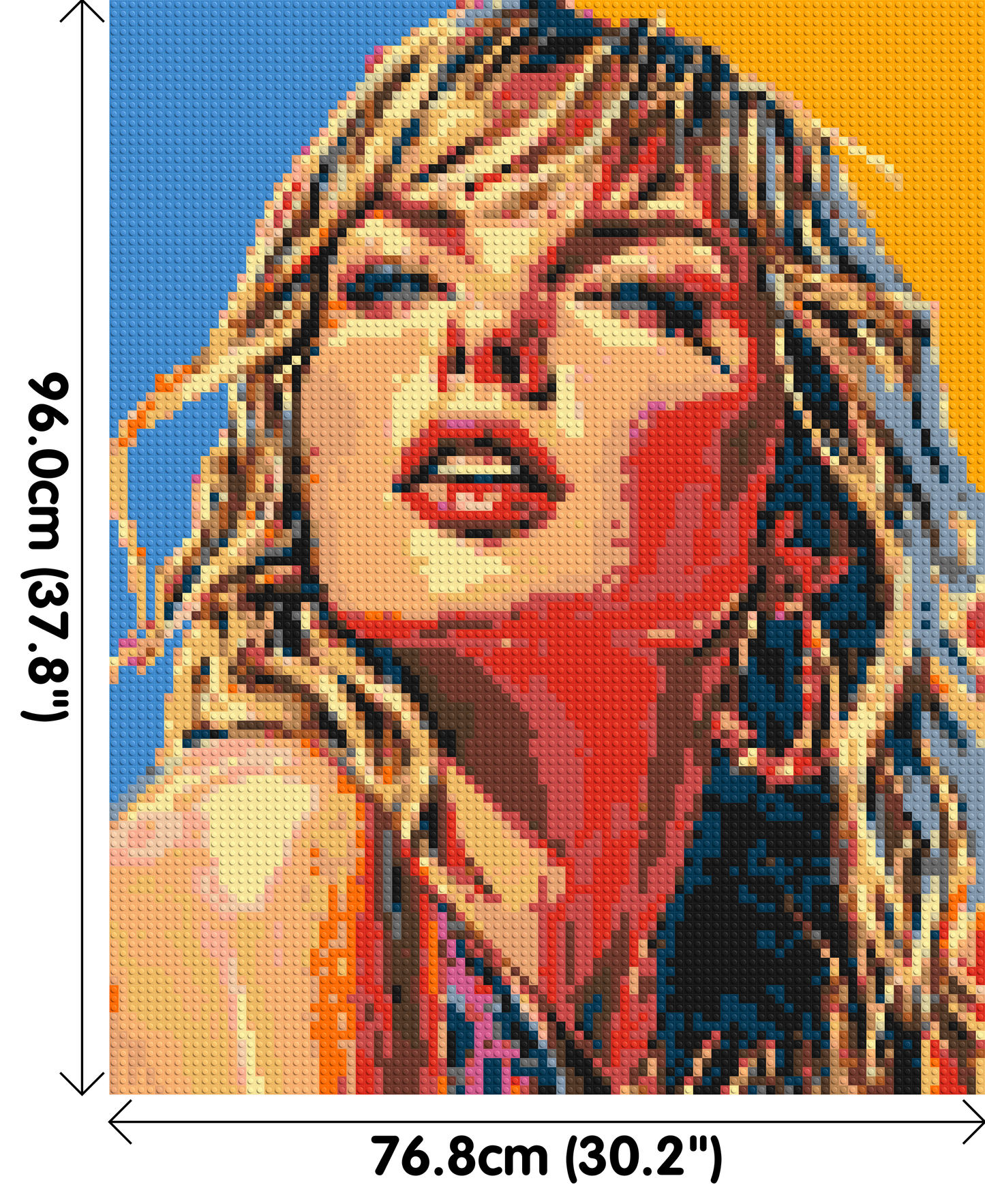 Taylor Swift Colourful  - Brick Art Mosaic Kit 4x5 large