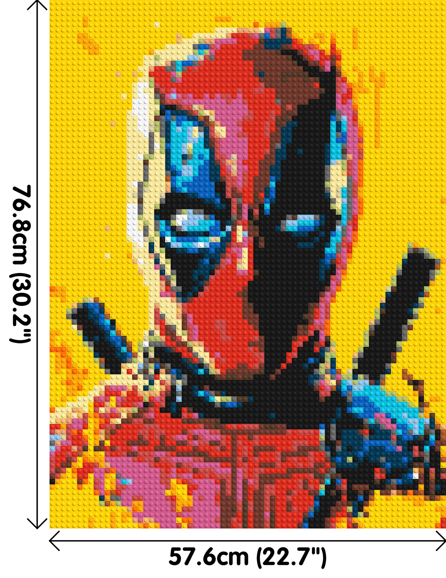 Deadpool Pixel Art - Brick Art Mosaic Kit 3x4 large