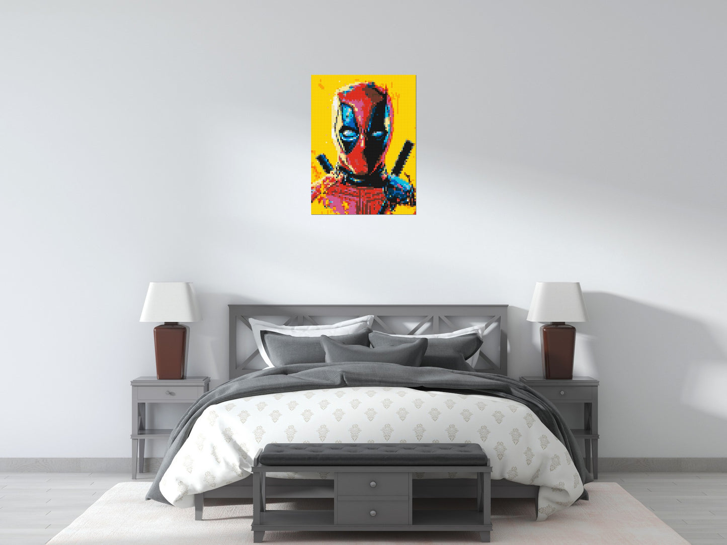 Deadpool Pixel Art - Brick Art Mosaic Kit 3x4 large
