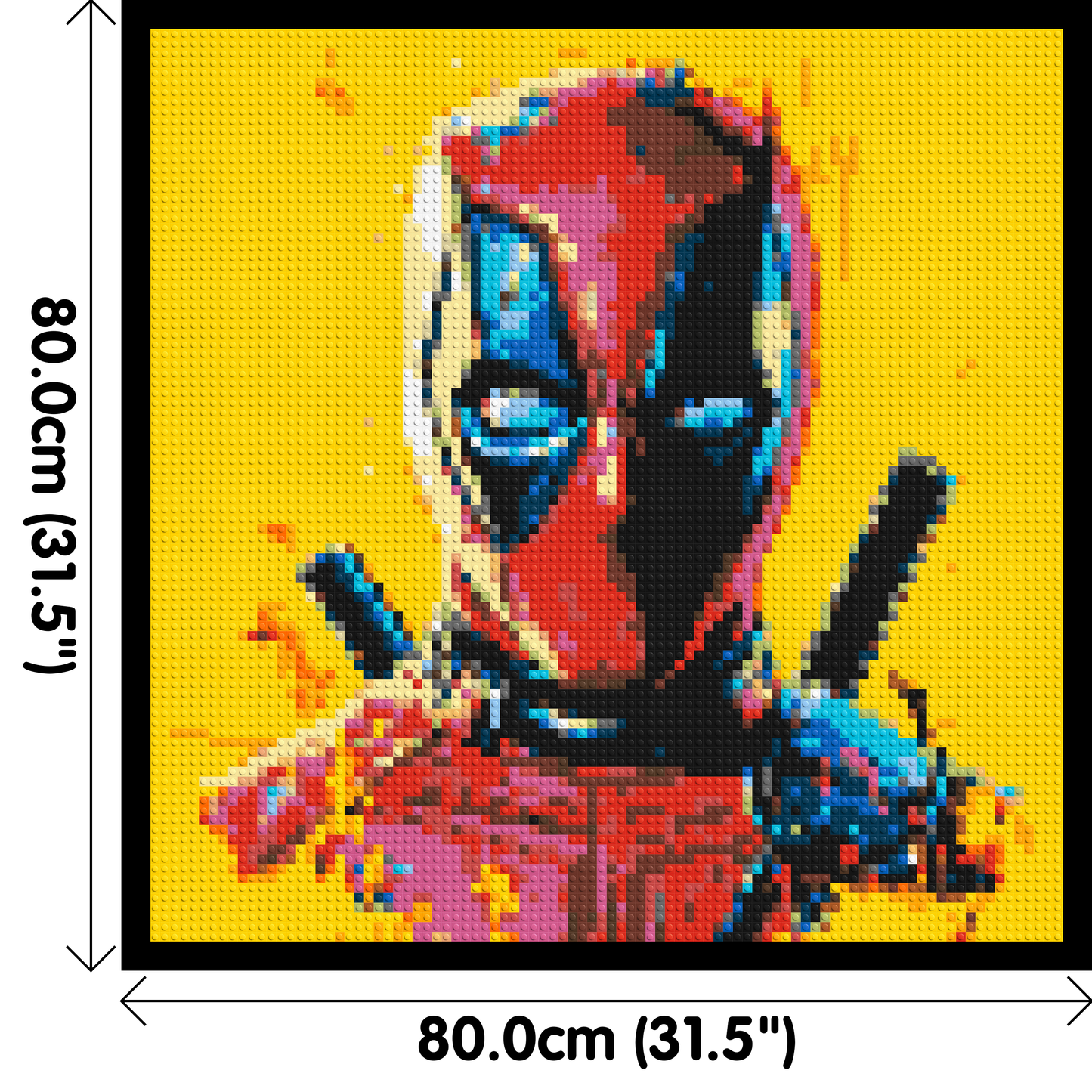 Deadpool Pixel Art - Brick Art Mosaic Kit 4x4 large