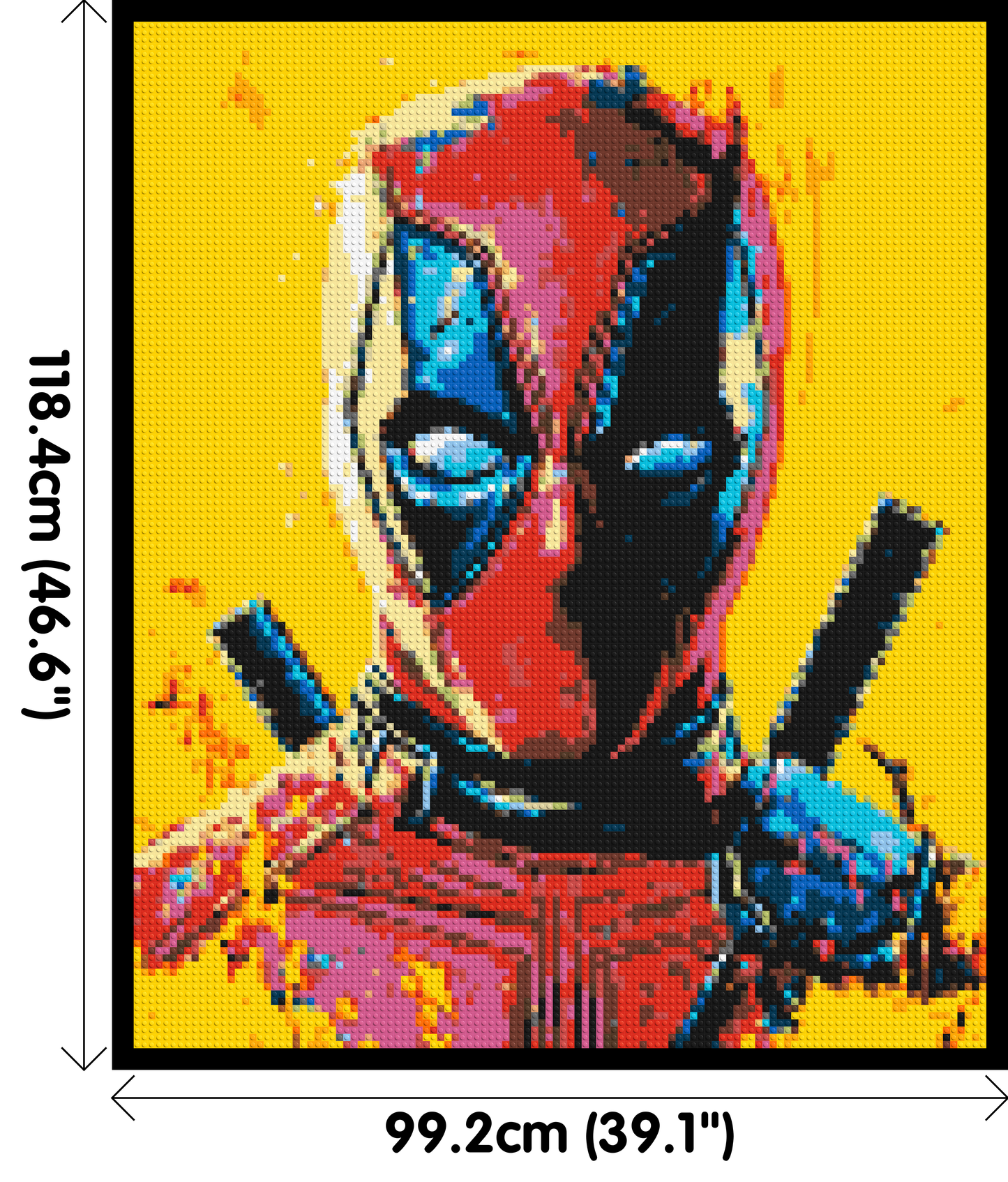Deadpool Pixel Art - Brick Art Mosaic Kit 5x6 large