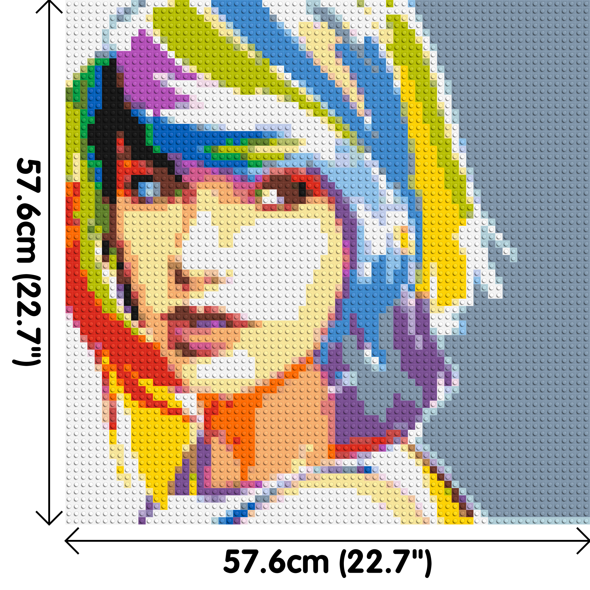 Taylor Swift WPAP - Brick Art Mosaic Kit 3x3 dimensions