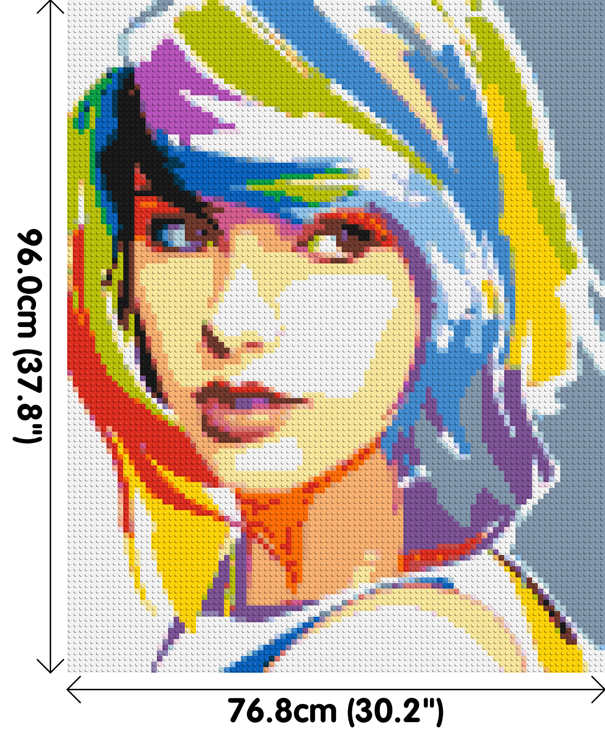 Taylor Swift WPAP - Brick Art Mosaic Kit 4x5 dimensions