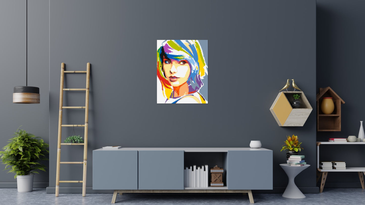 Taylor Swift WPAP - Brick Art Mosaic Kit 4x5 large