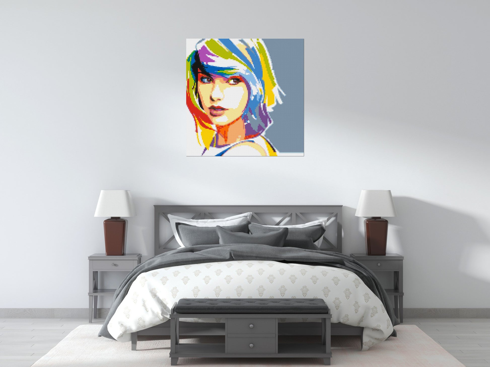 Taylor Swift WPAP - Brick Art Mosaic Kit 5x5 scene