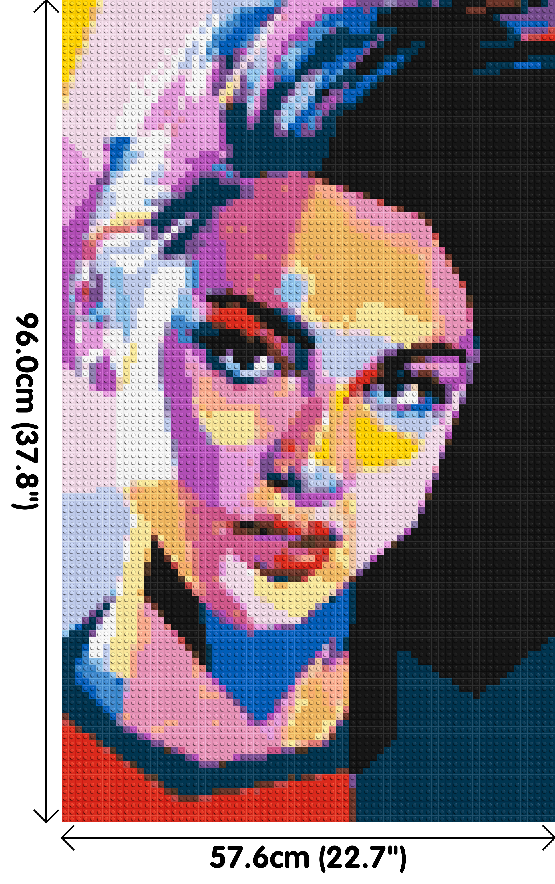 Olivia Rodrigo - Brick Art Mosaic Kit 3x5 dimensions