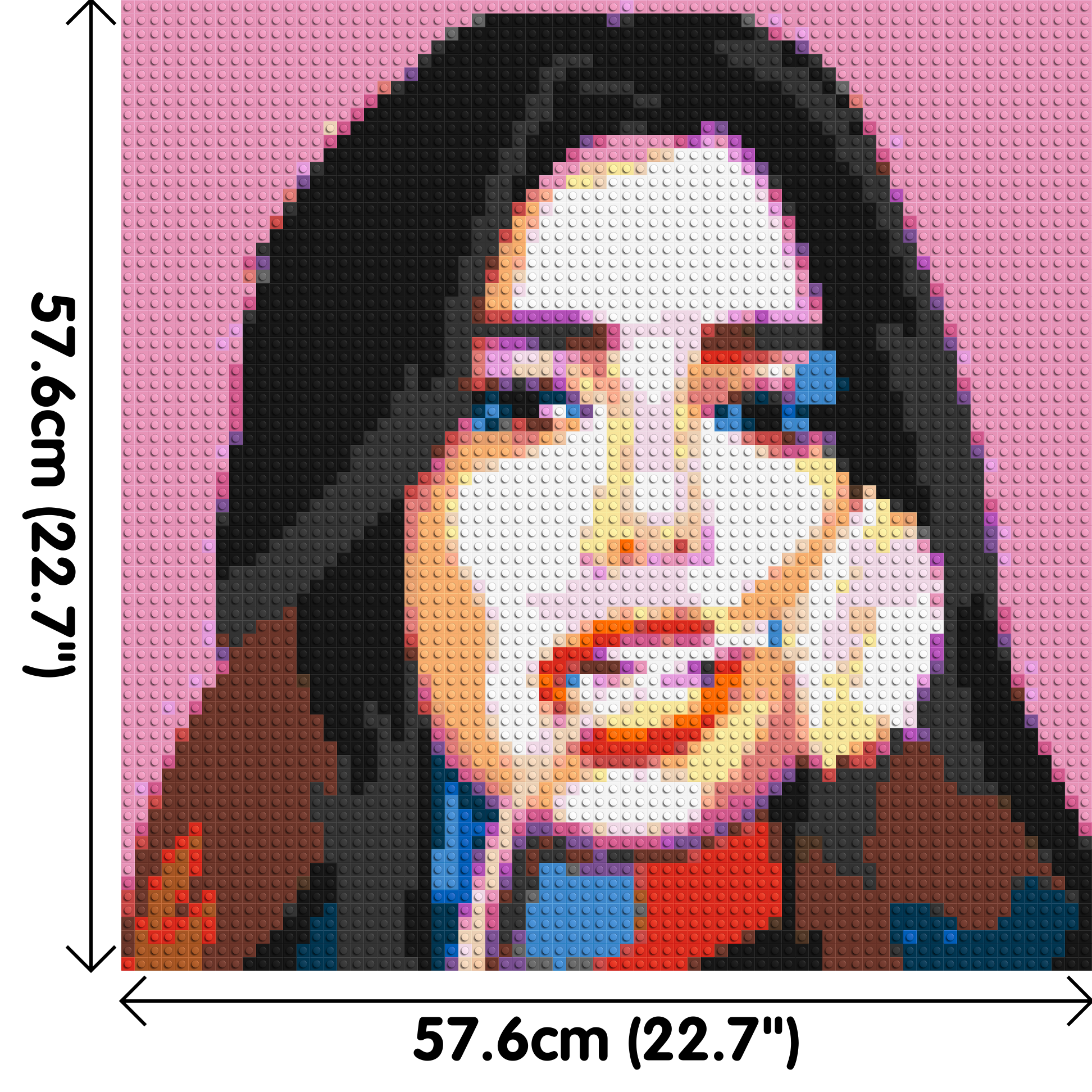 Dua Lipa #3 - Brick Art Mosaic Kit 3x3 dimensions