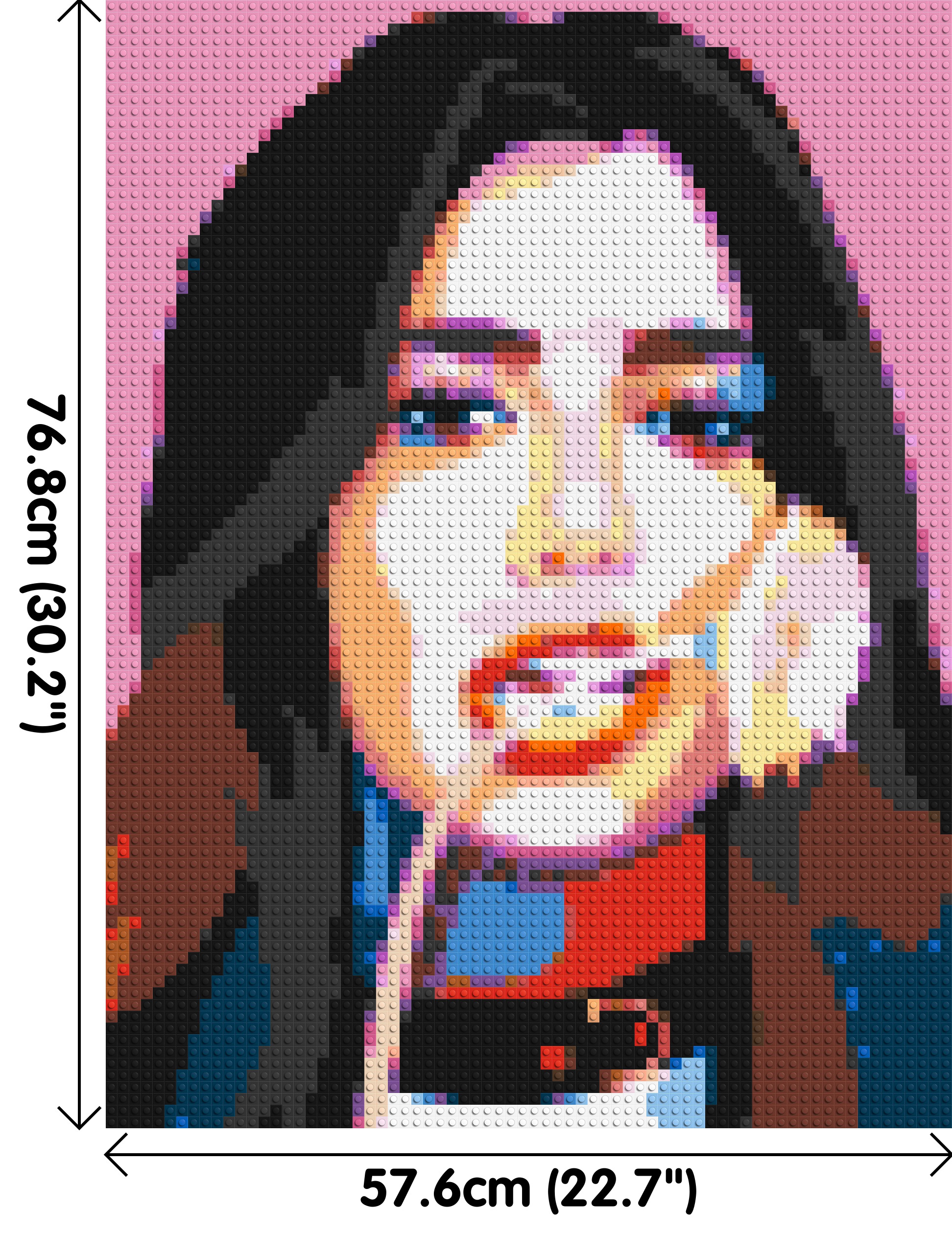 Dua Lipa #3 - Brick Art Mosaic Kit 3x4 dimensions