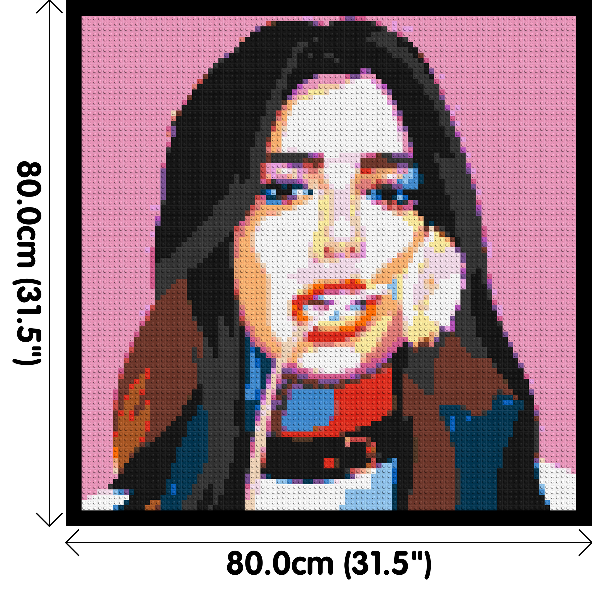 Dua Lipa #3 - Brick Art Mosaic Kit 4x4 dimensions with frame