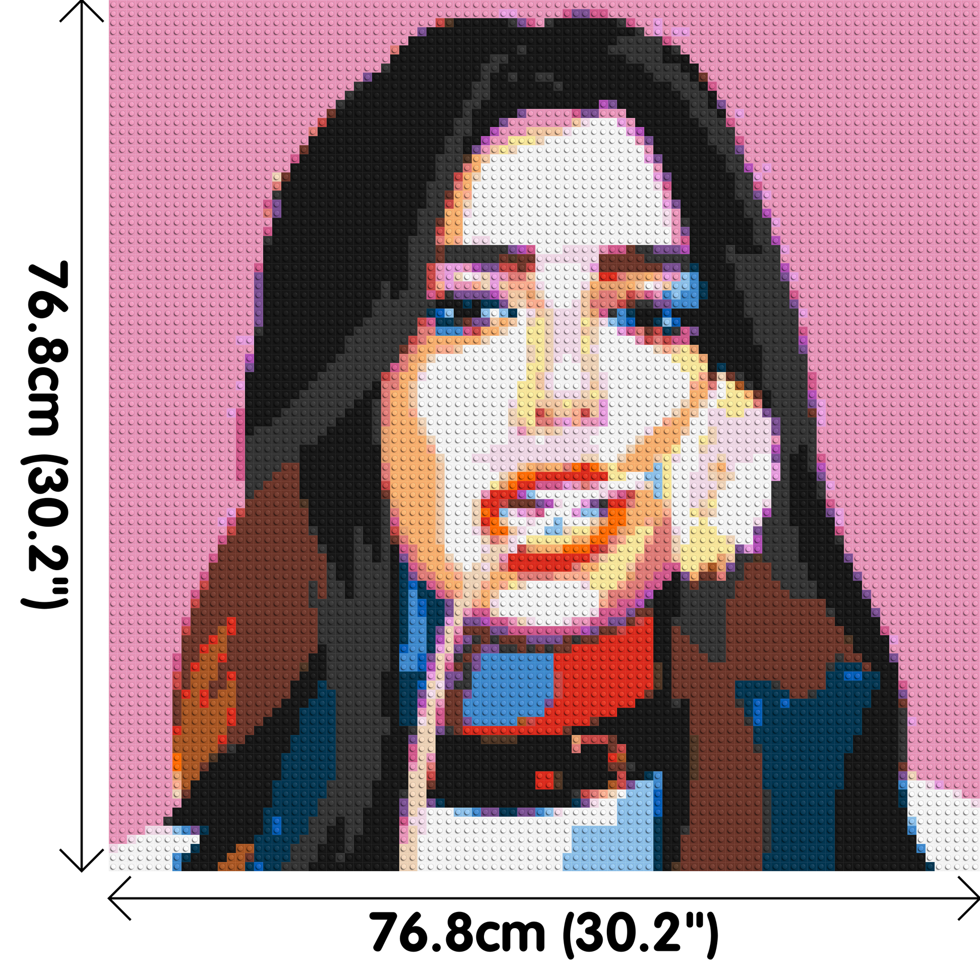 Dua Lipa #3 - Brick Art Mosaic Kit 4x4 dimensions