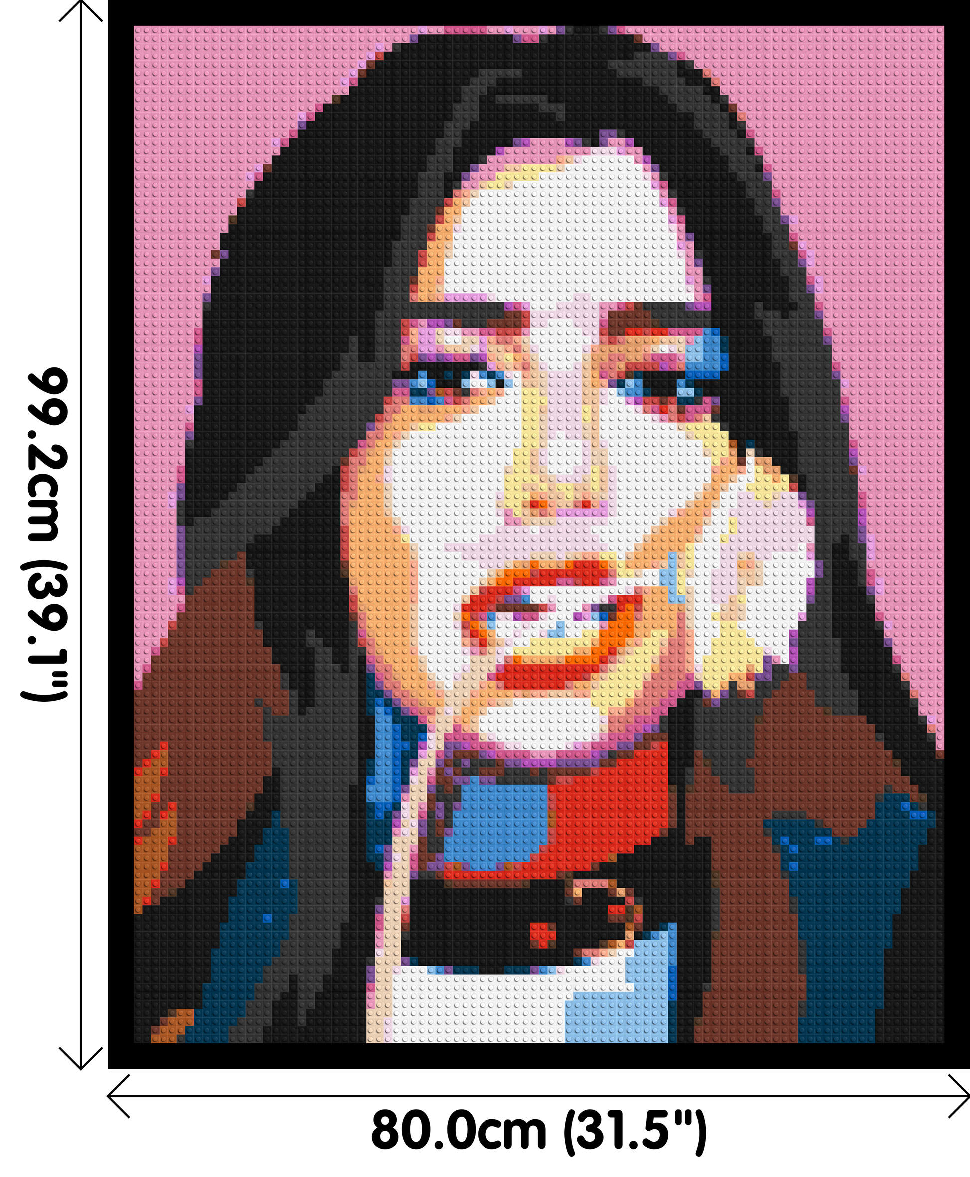 Dua Lipa #3 - Brick Art Mosaic Kit 4x5 dimensions with frame