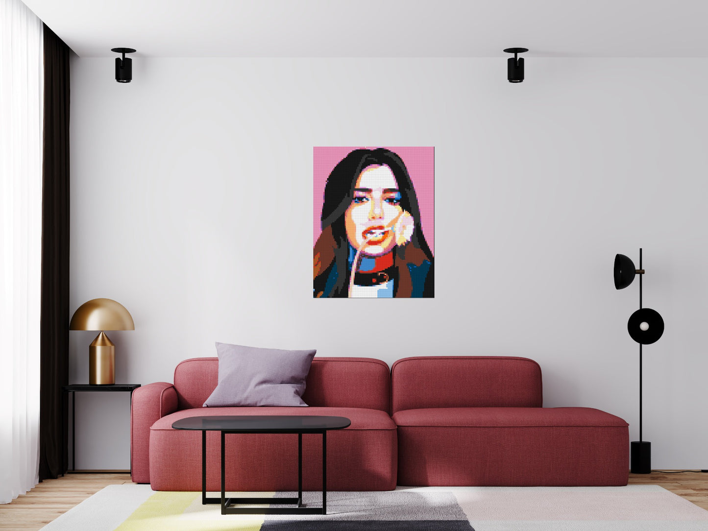 Dua Lipa #3 - Brick Art Mosaic Kit 4x5 large