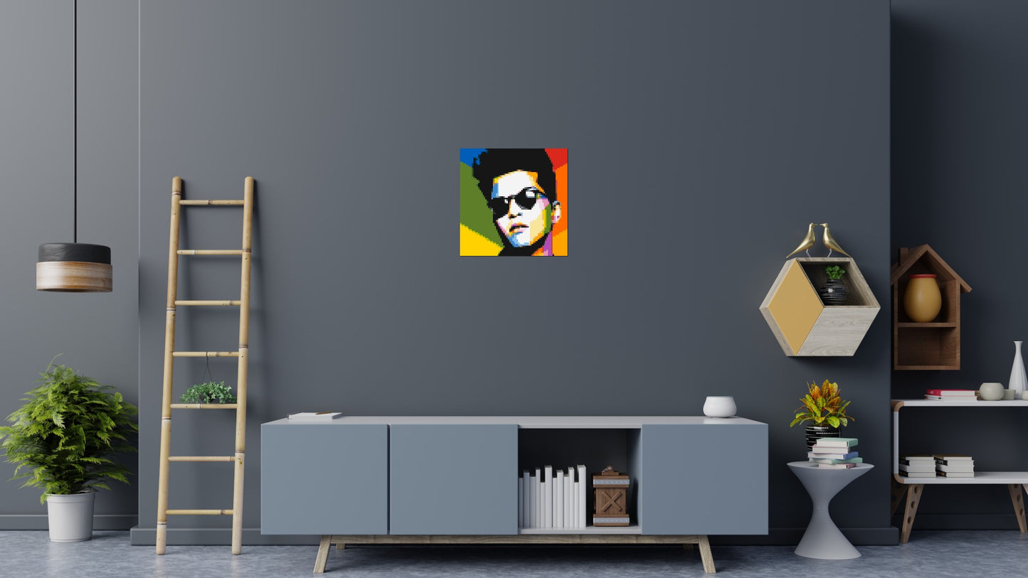 Bruno Mars - Brick Art Mosaic Kit 3x3 large