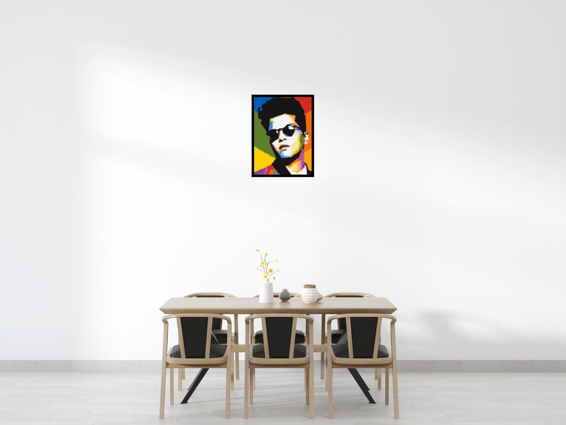 Bruno Mars - Brick Art Mosaic Kit 3x4 scene with frame