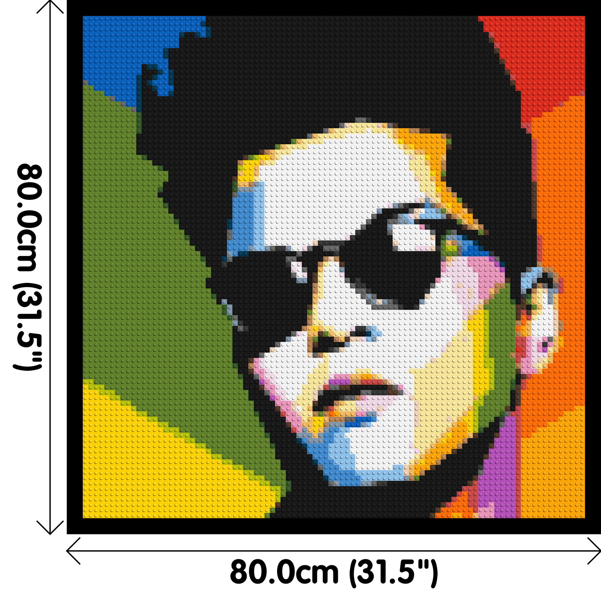 Bruno Mars - Brick Art Mosaic Kit 4x4 dimensions with frame