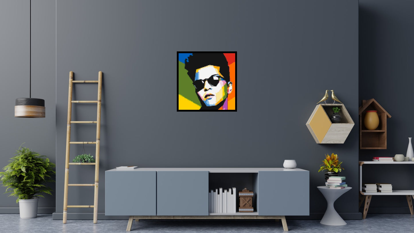 Bruno Mars - Brick Art Mosaic Kit 4x4 large