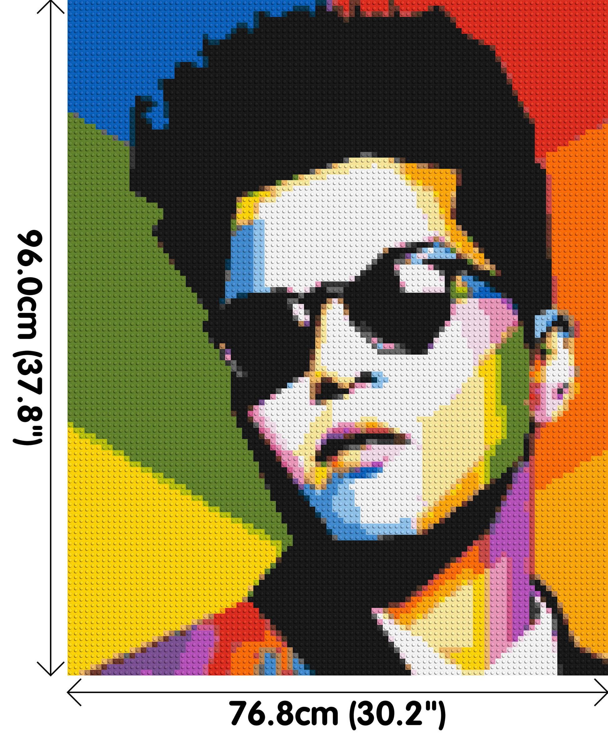 Bruno Mars - Brick Art Mosaic Kit 4x5 dimensions