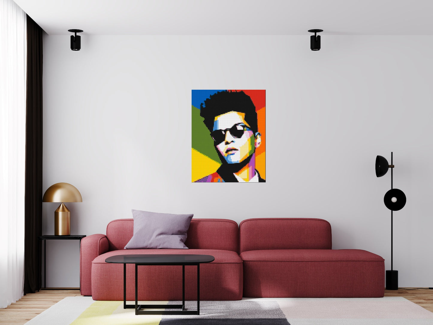 Bruno Mars - Brick Art Mosaic Kit 4x5 large