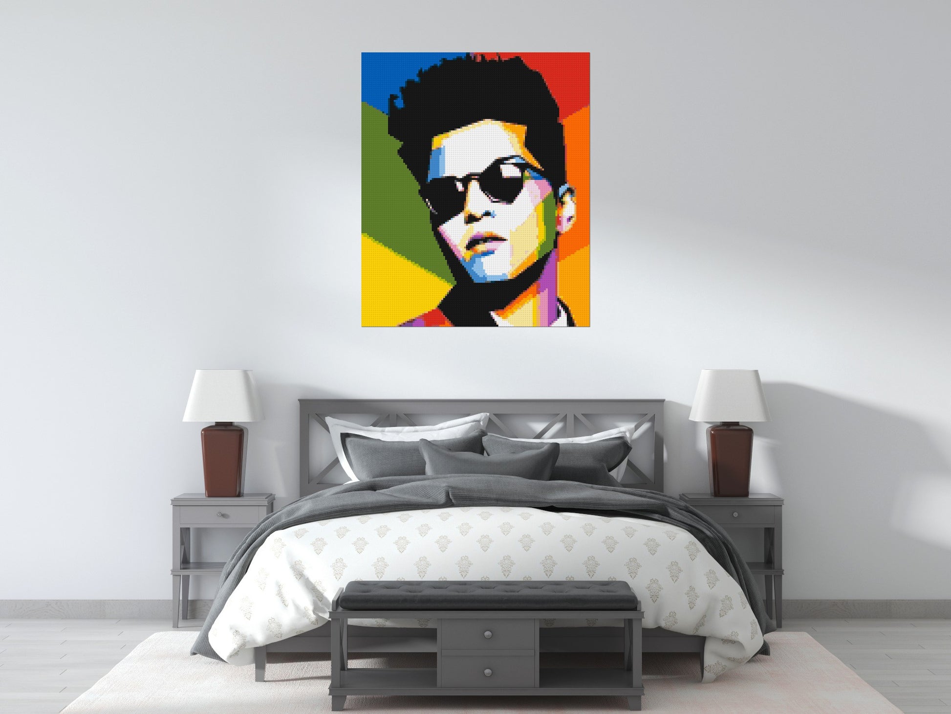 Bruno Mars - Brick Art Mosaic Kit 5x6 scene