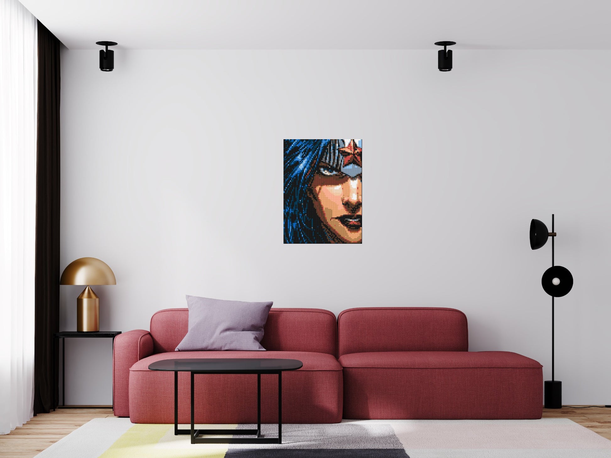 Wonder Woman - Brick Art Mosaic Kit 3x4 scene