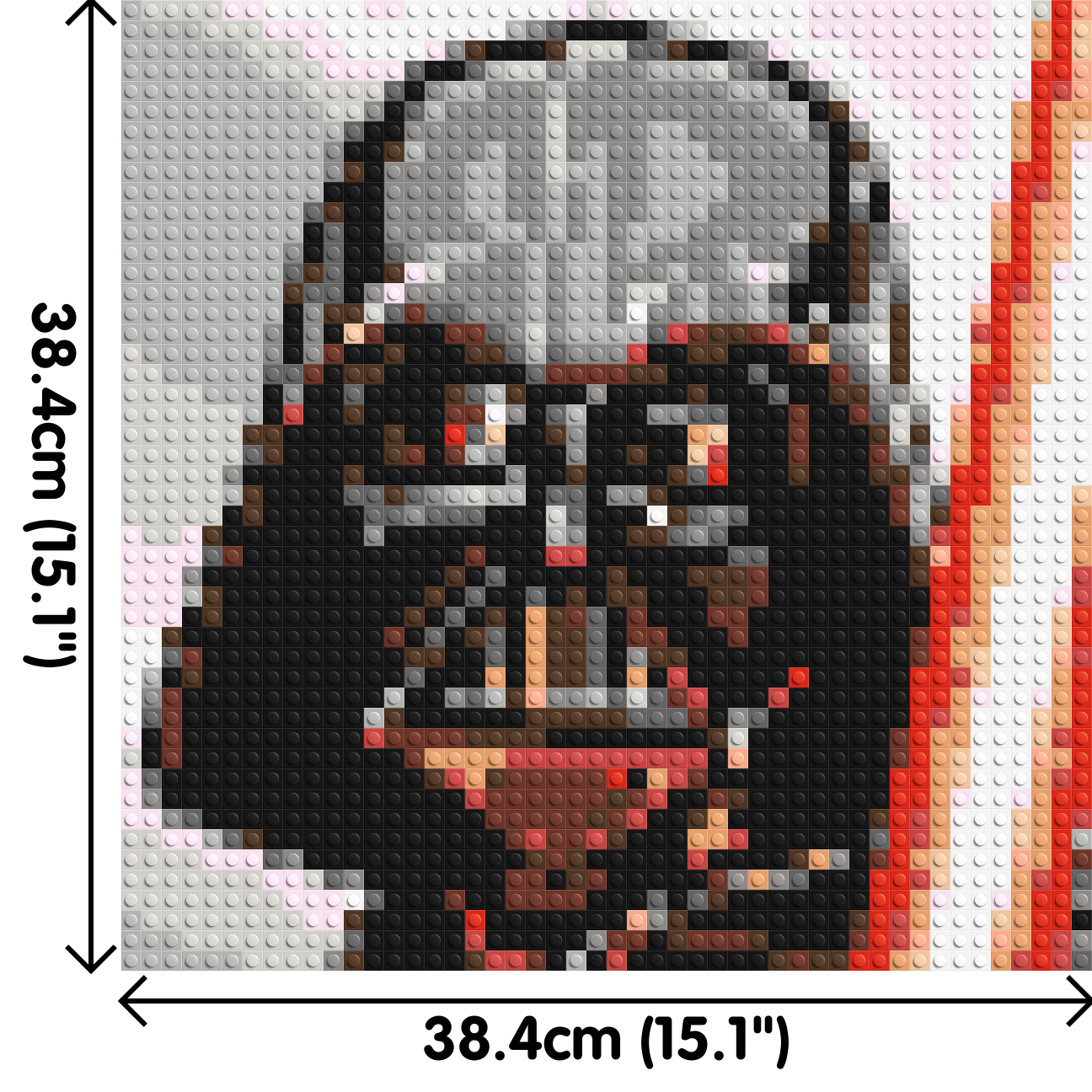 Darth Vader - Brick Art Mosaic Kit 2x2 dimensions