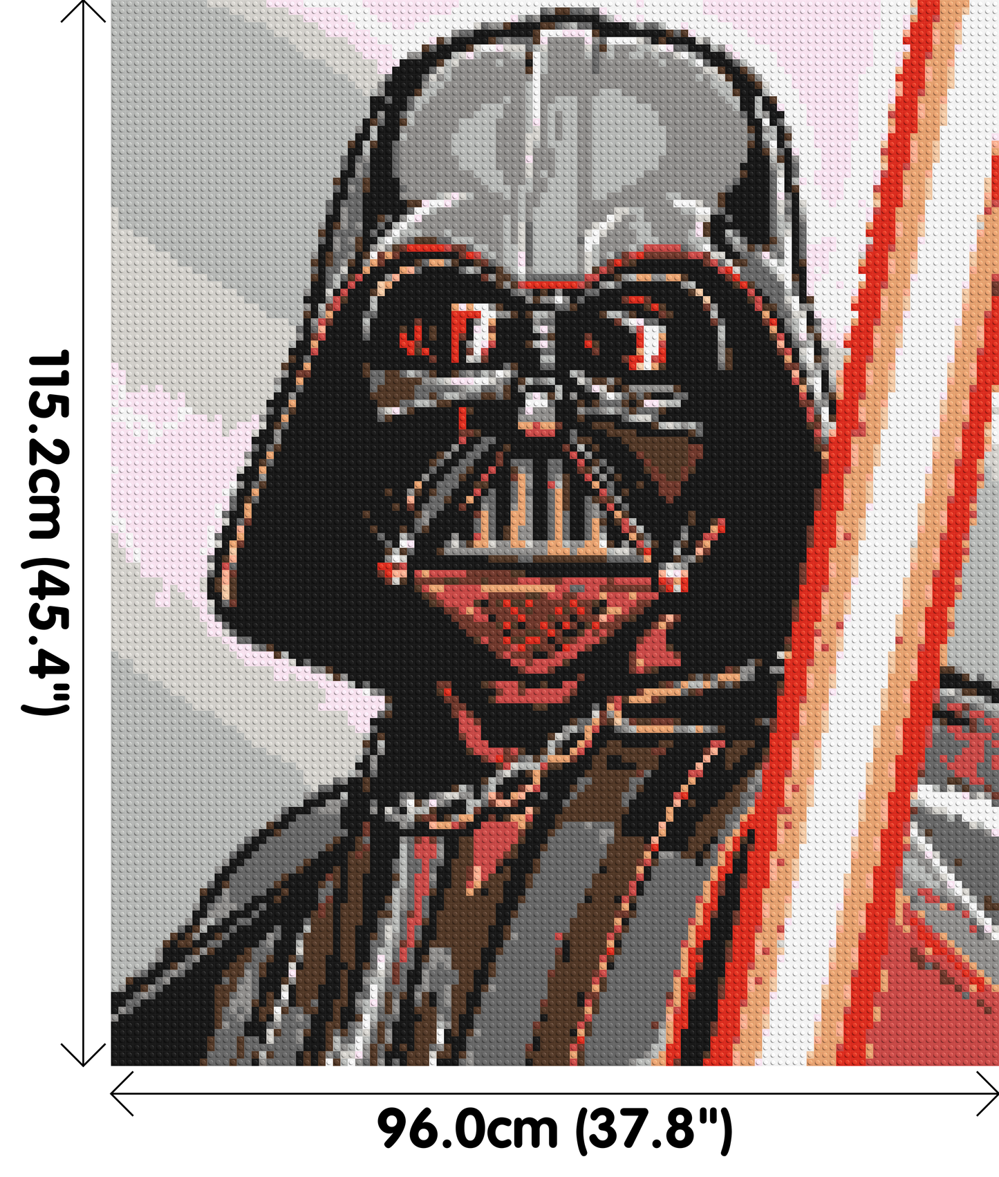 Darth Vader - Brick Art Mosaic Kit 5x6 large