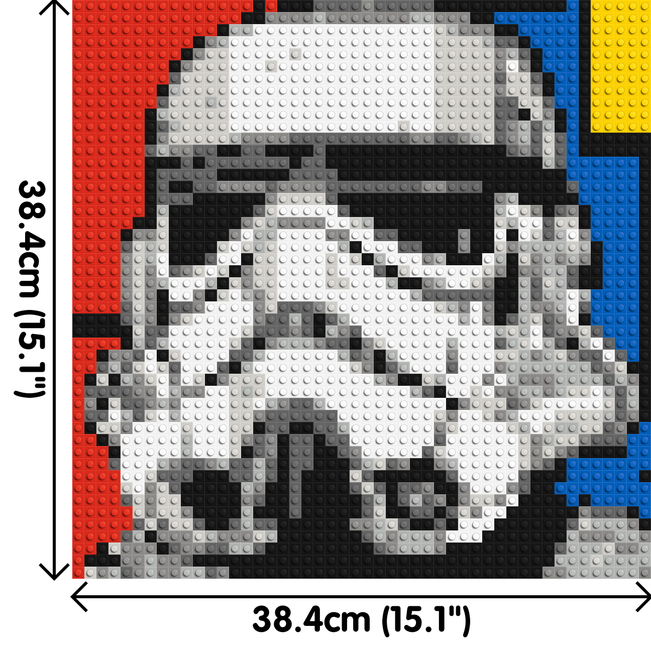 Stormtrooper - Brick Art Mosaic Kit 2x2 dimensions