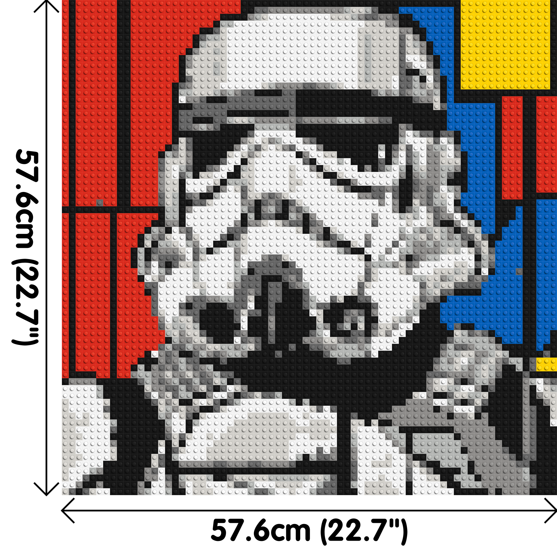 Stormtrooper - Brick Art Mosaic Kit 3x3 dimensions