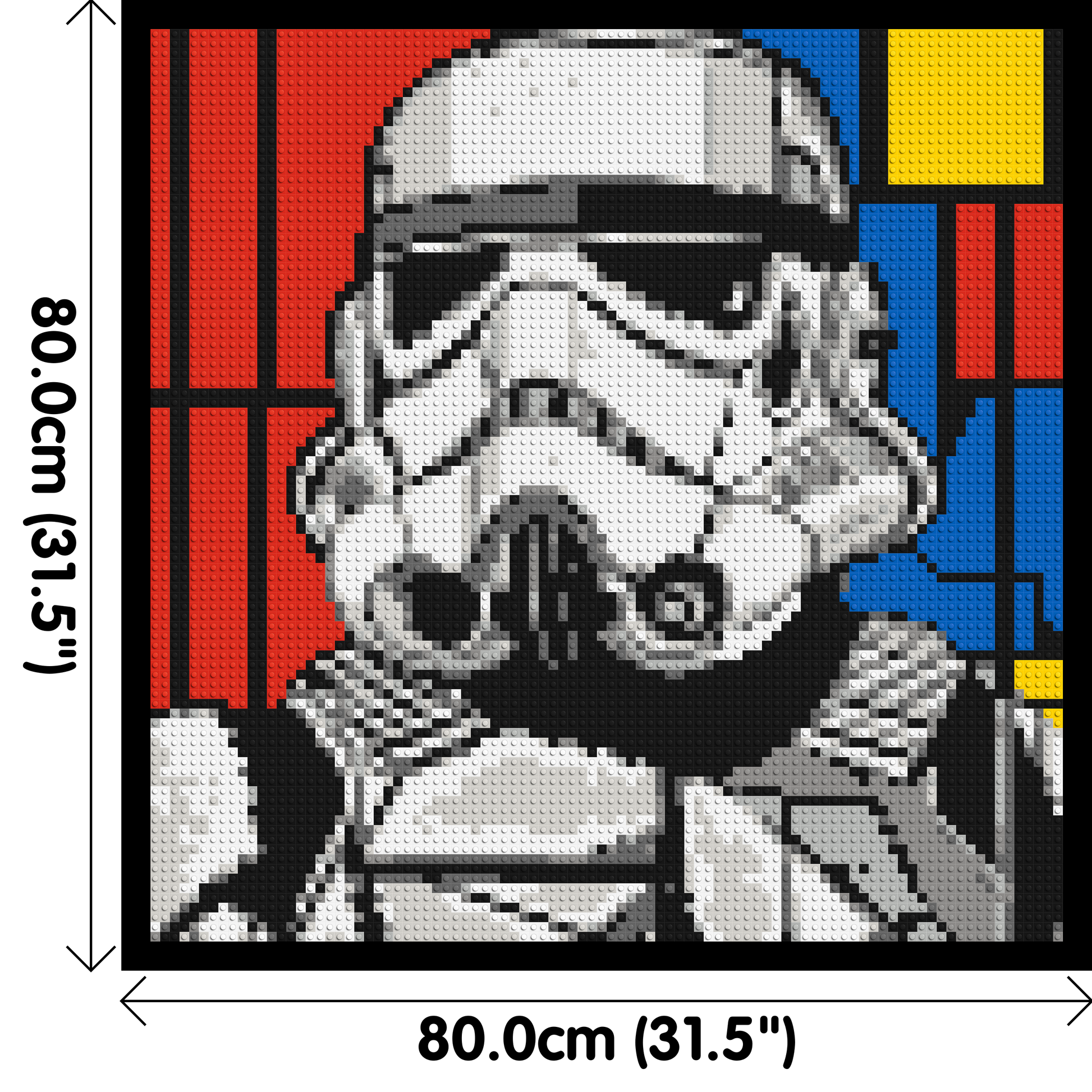 Stormtrooper - Brick Art Mosaic Kit 4x4 dimensions with frame