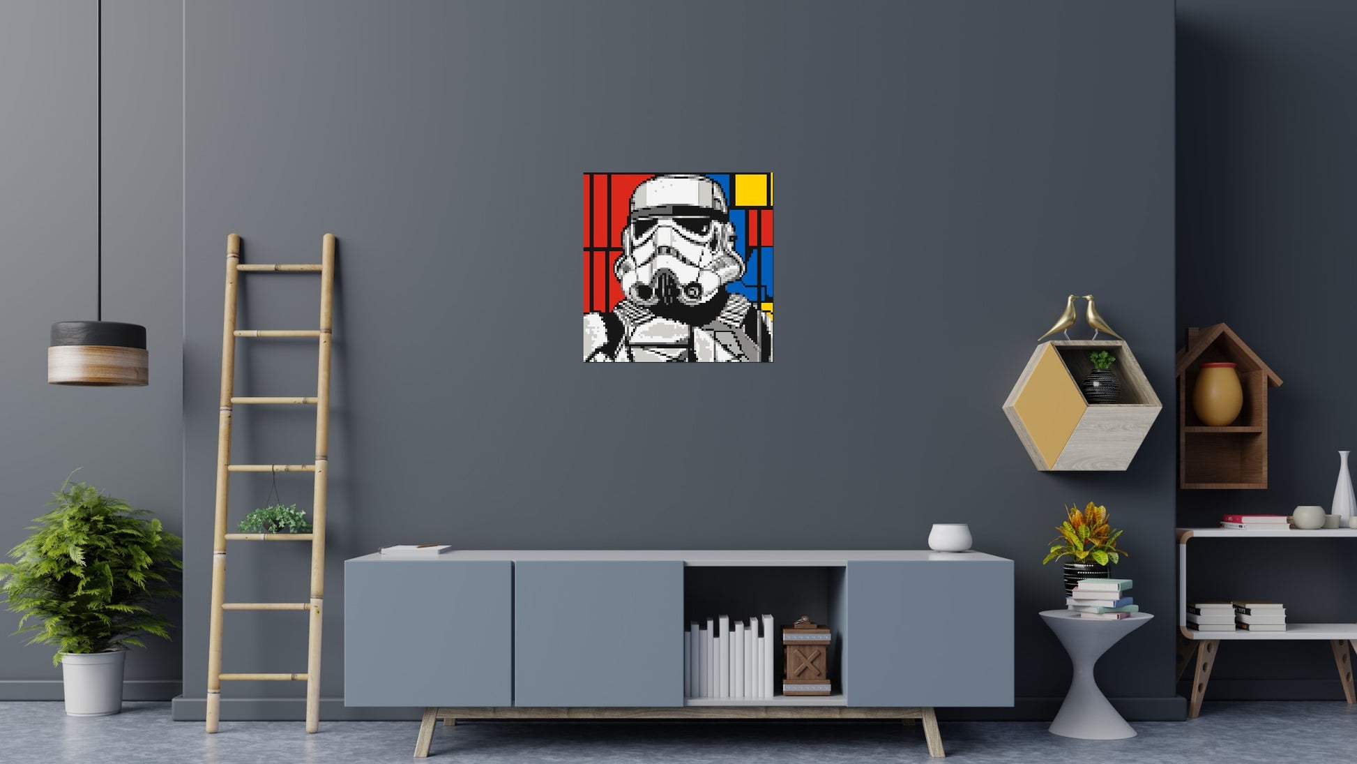 Stormtrooper - Brick Art Mosaic Kit 4x4 scene