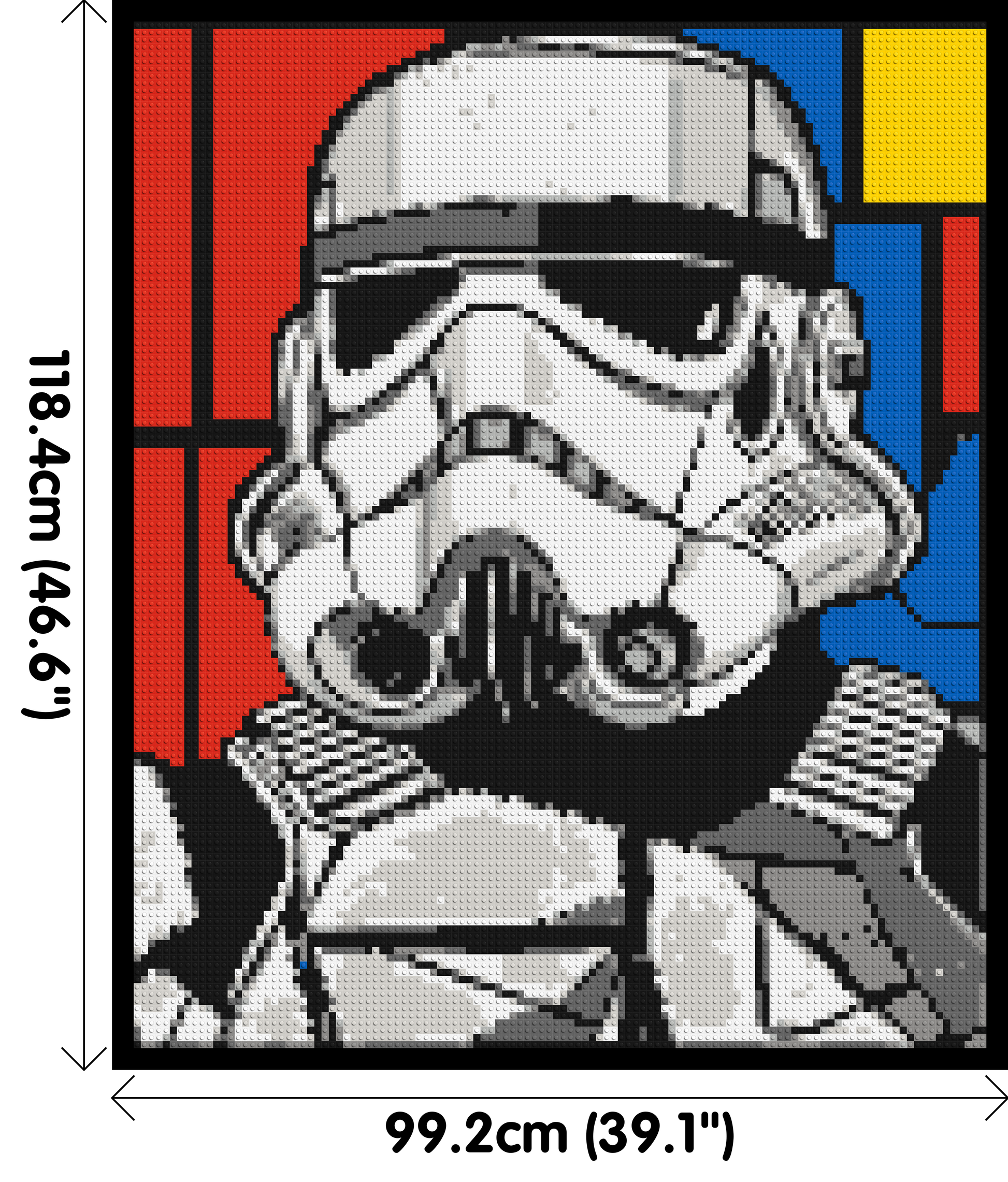 Stormtrooper - Brick Art Mosaic Kit 5x6 dimensions with frame