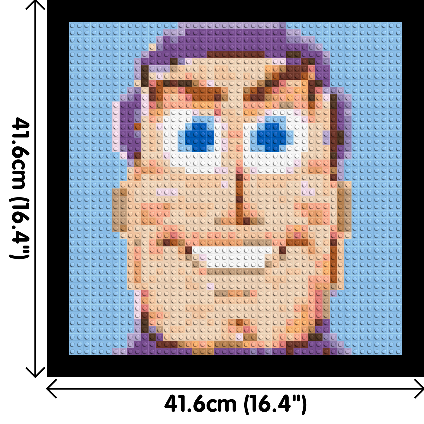 Buzz Lighyear - Brick Art Mosaic Kit 2x2 dimensions with frame