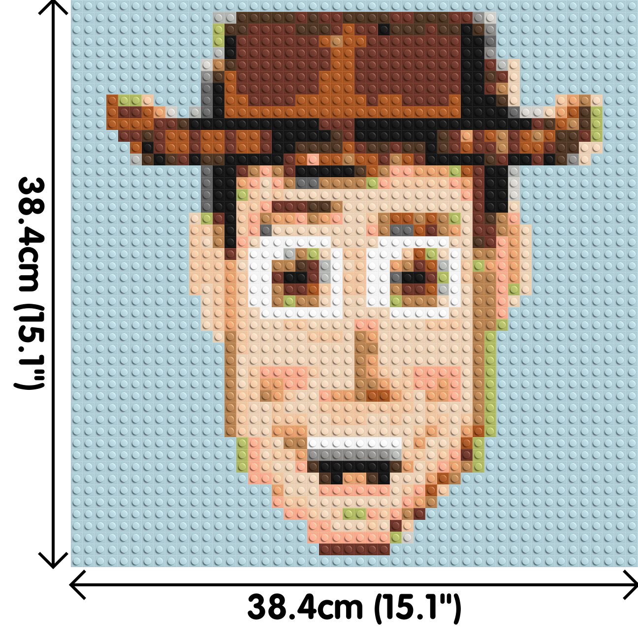 Sheriff Woody - Brick Art Mosaic Kit 2x2 dimensions