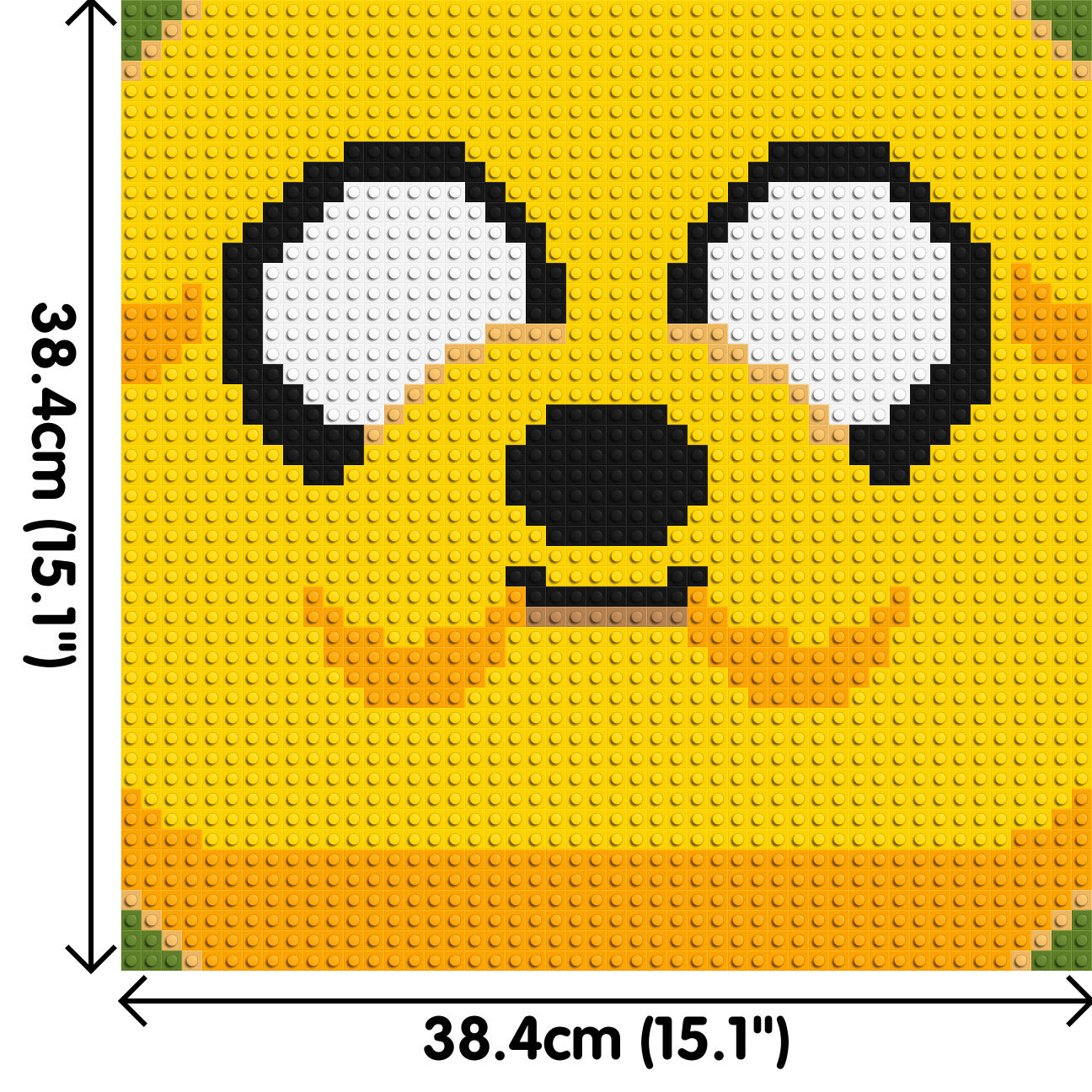 Jake the Dog - Brick Art Mosaic Kit 2x2 dimensions