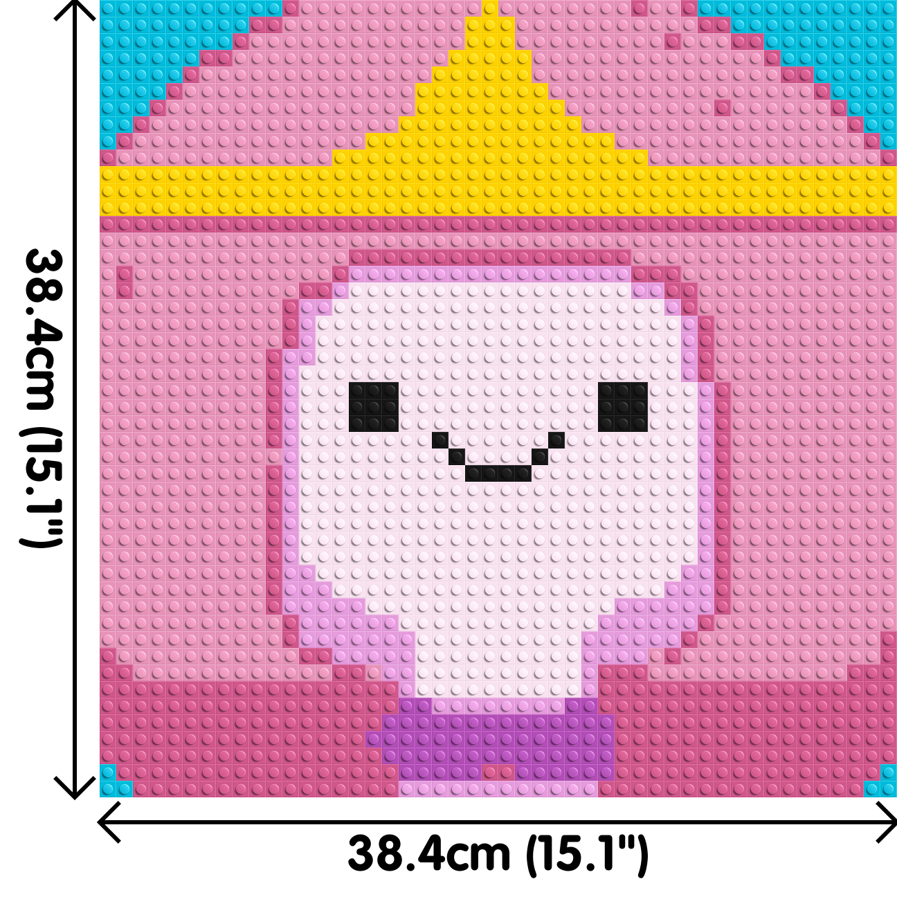 Princess Bubblegum - Brick Art Mosaic Kit 2x2 dimensions