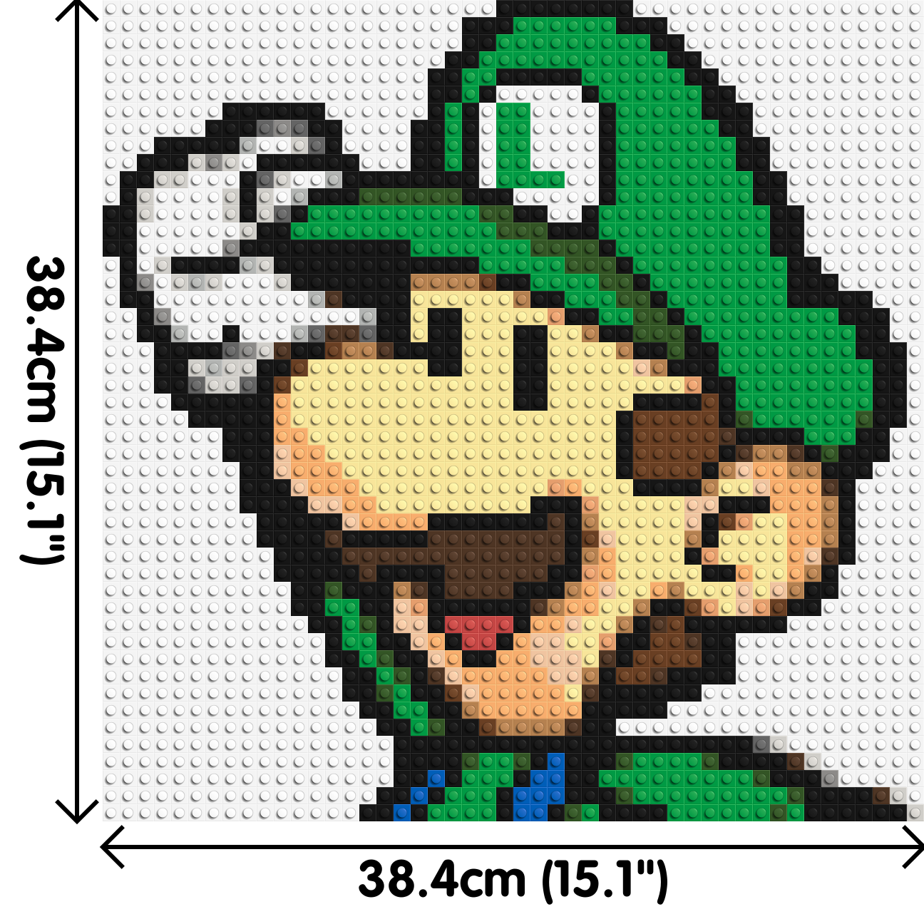 Luigi - Brick Art Mosaic Kit 2x2 dimensions