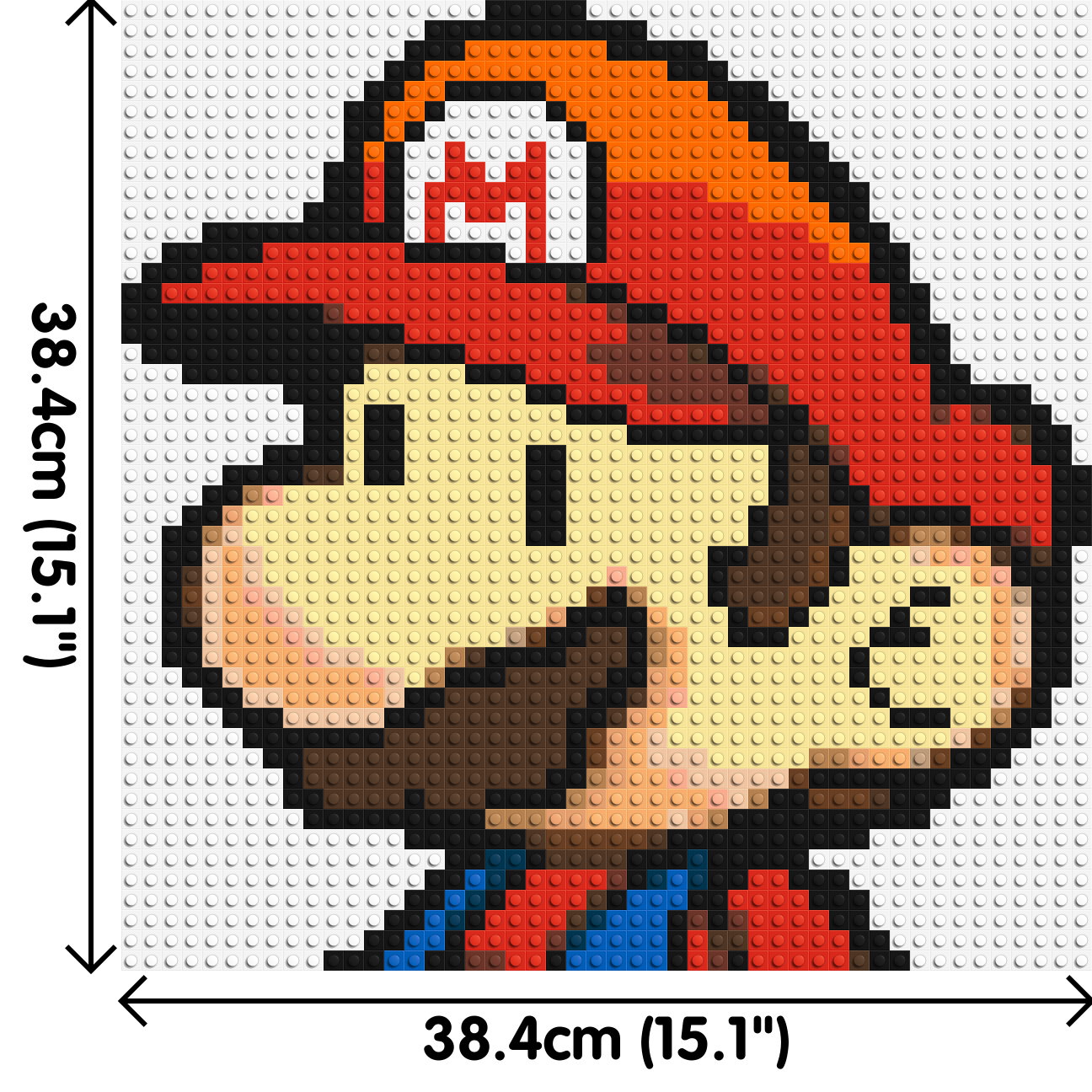 Mario #2 - Brick Art Mosaic Kit 2x2 dimensions