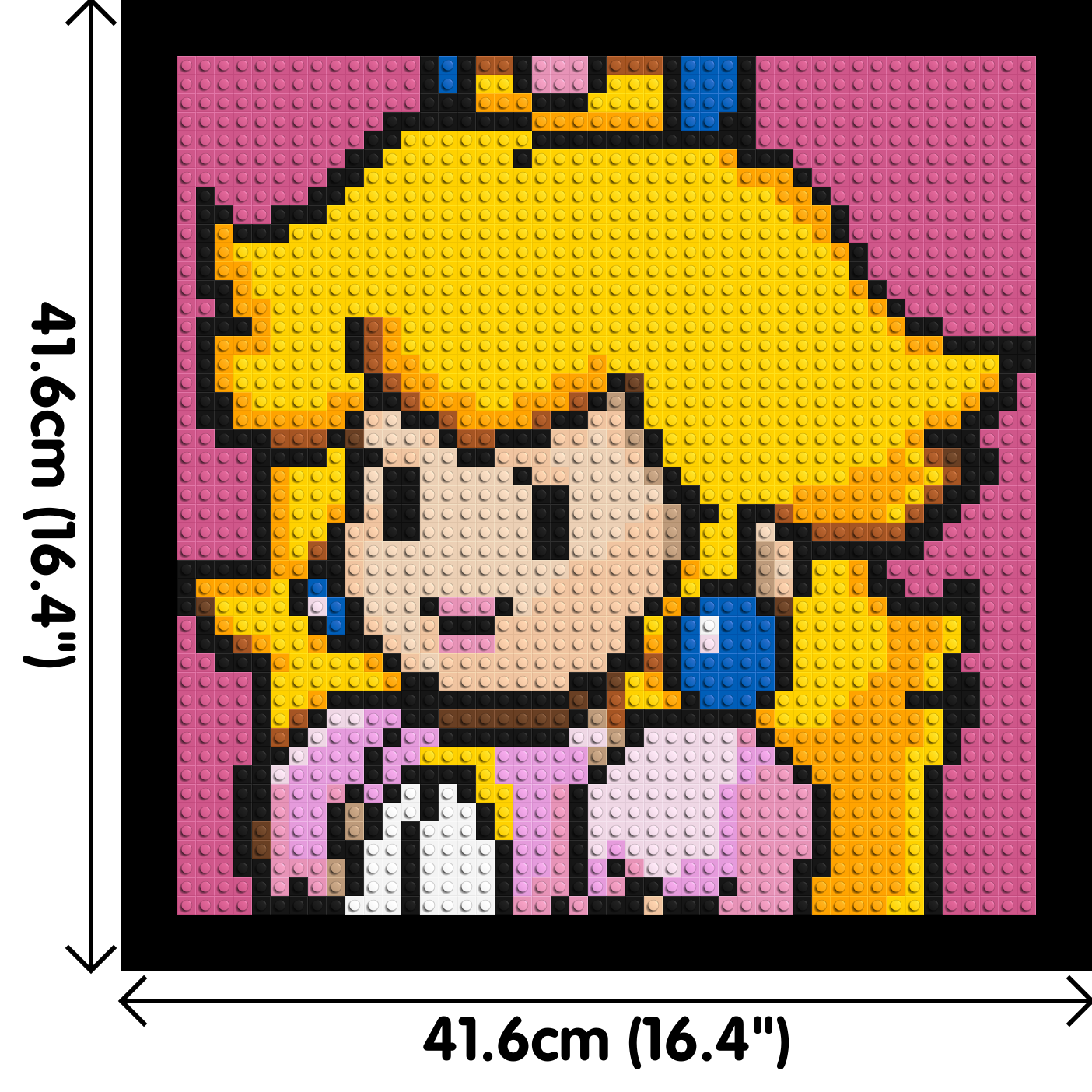 Princess Peach - Brick Art Mosaic Kit 2x2 large