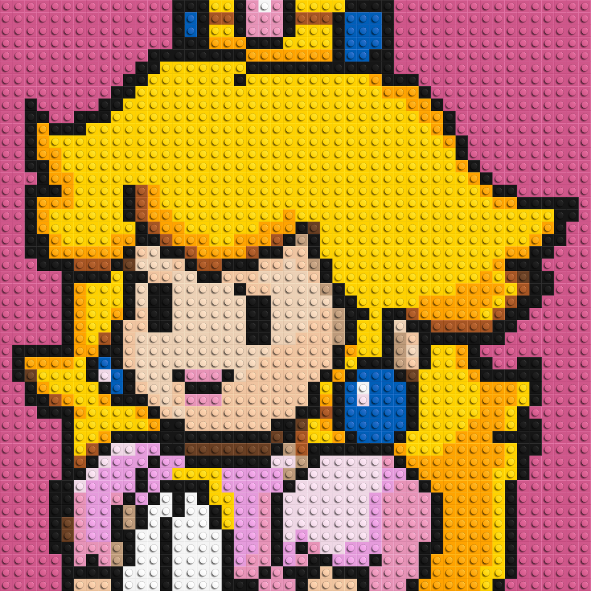 Princess Peach - Brick Art Mosaic Kit 2x2 large