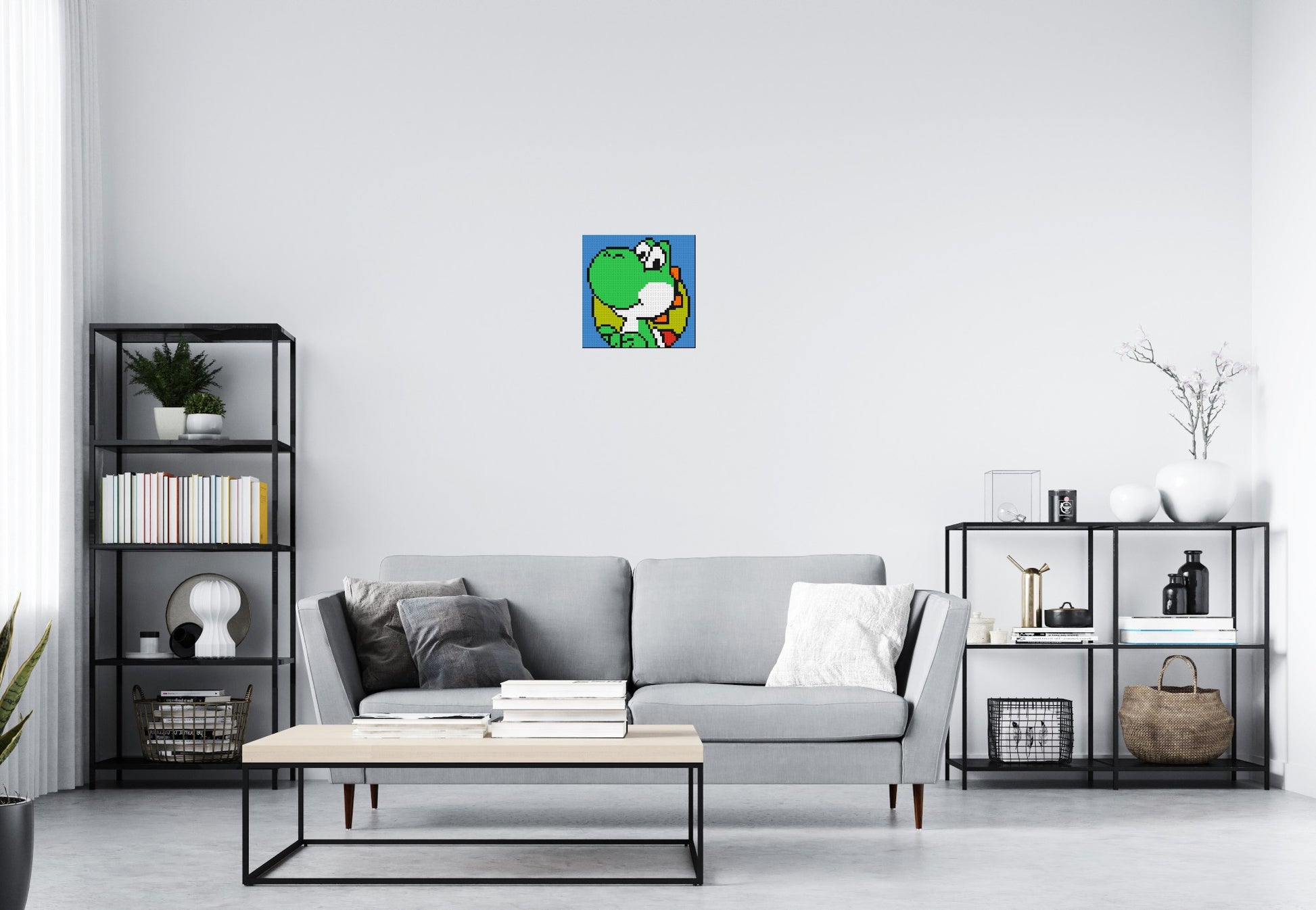 Yoshi - Brick Art Mosaic Kit 2x2 scene