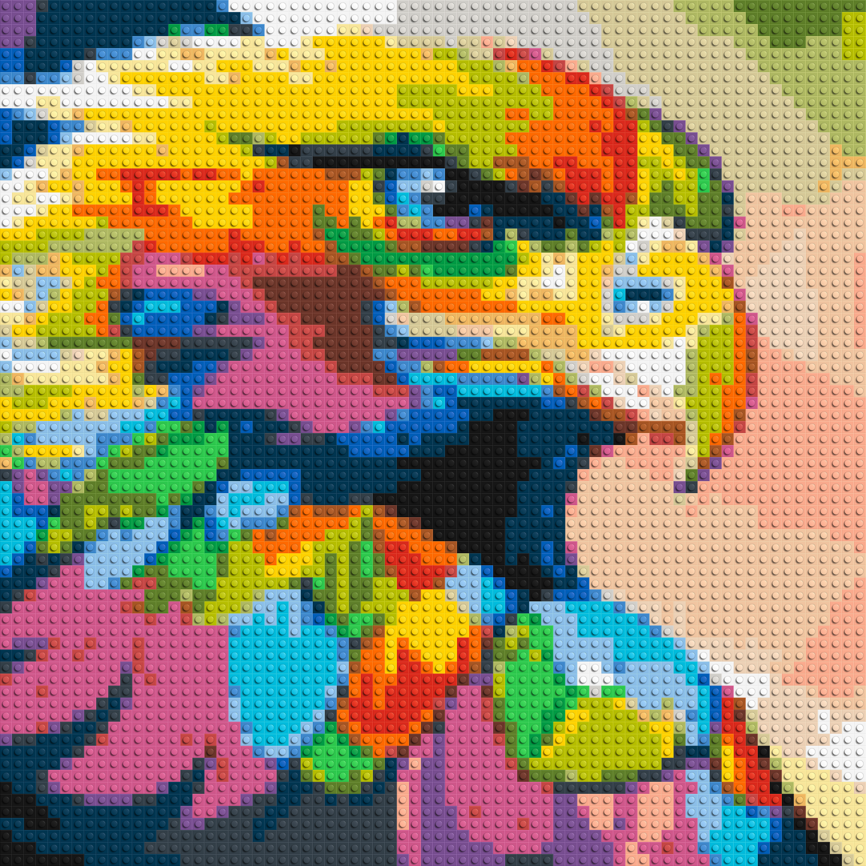 Eagle Colourful Pop Art - Brick Art Mosaic Kit 3x3 large