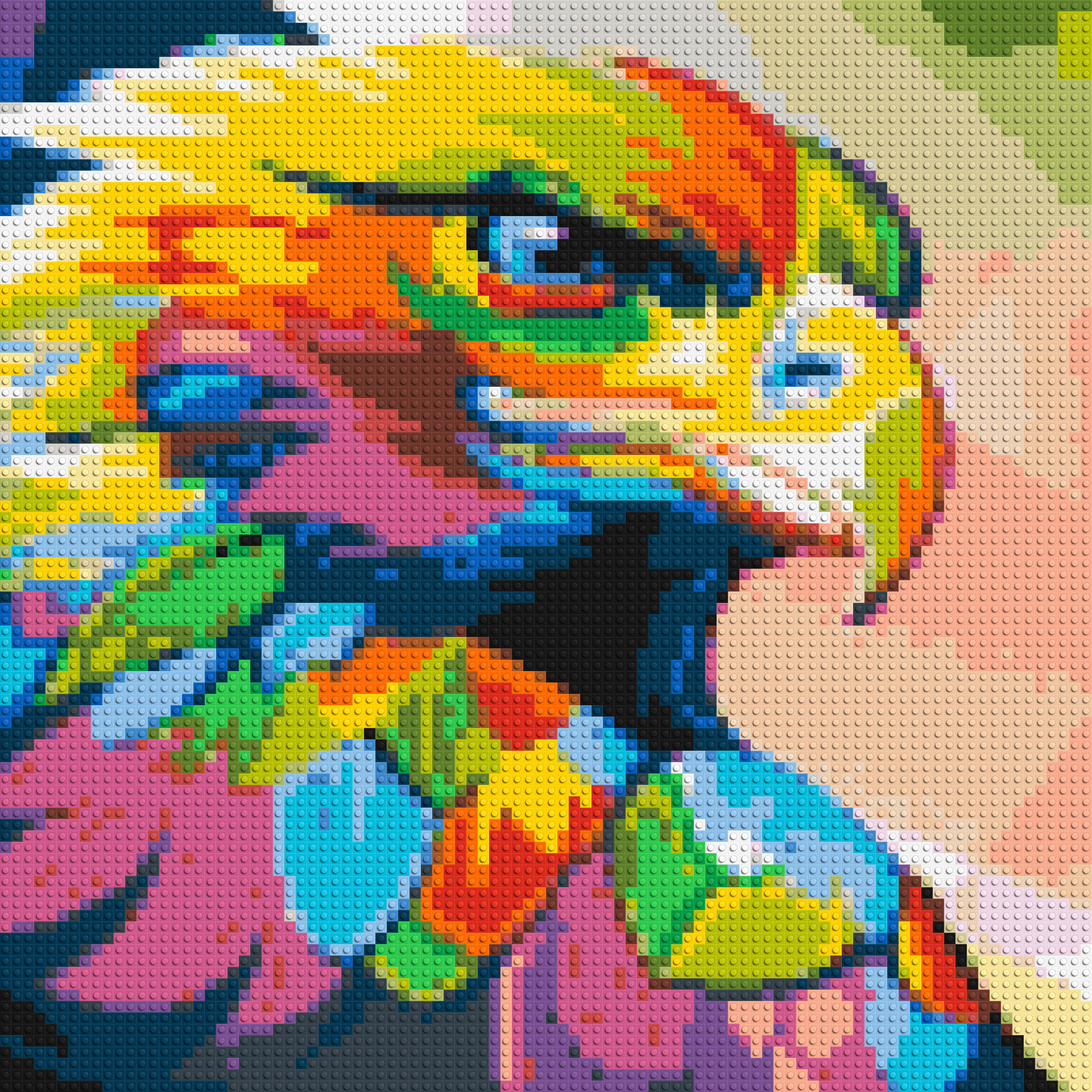 Eagle Colourful Pop Art - Brick Art Mosaic Kit 4x4 large