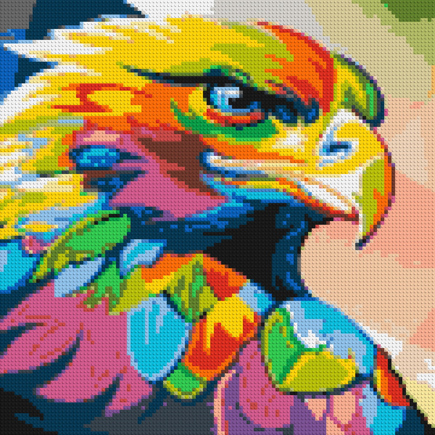 Eagle Colourful Pop Art - Brick Art Mosaic Kit 5x5 large