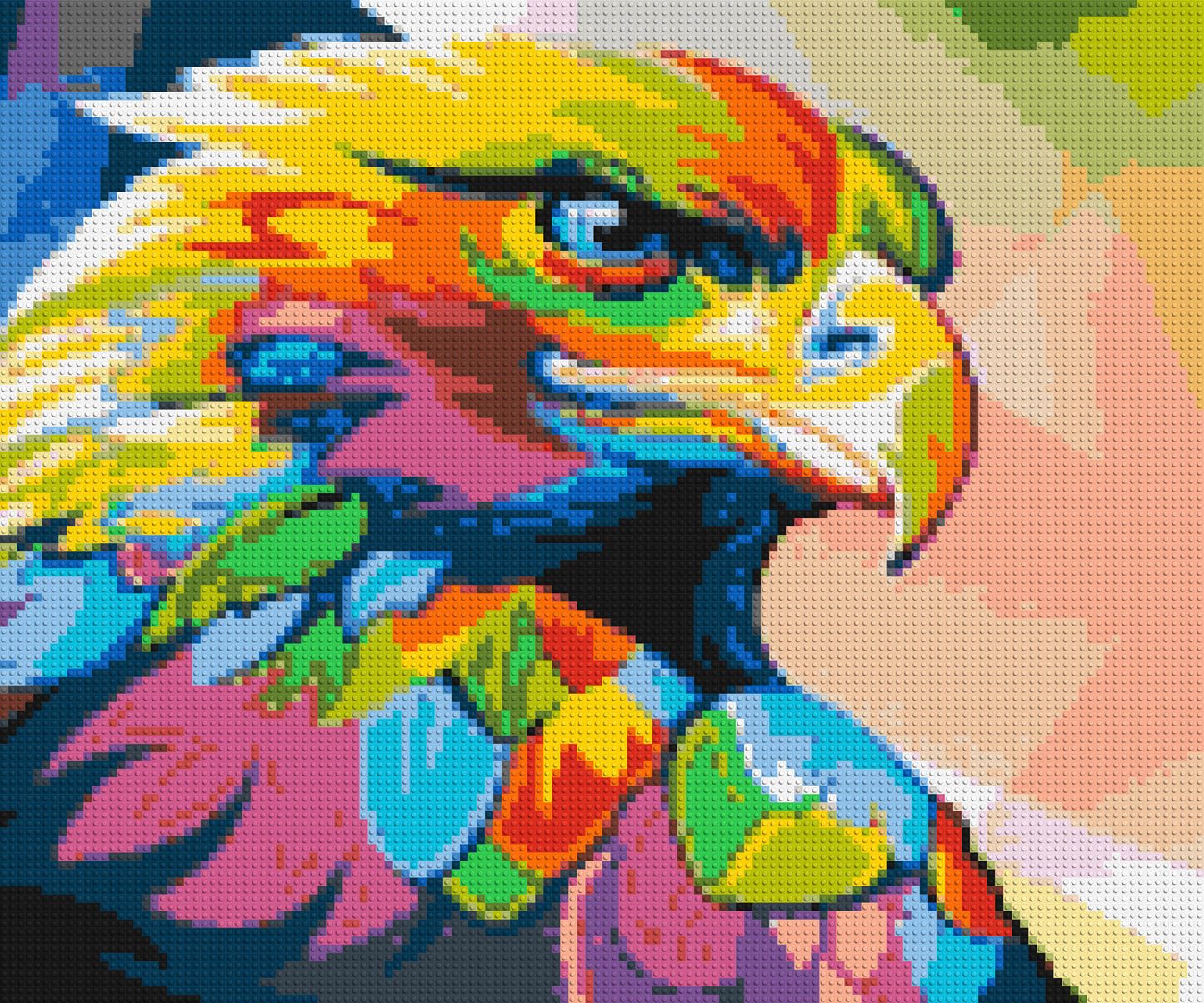 Eagle Colourful Pop Art - Brick Art Mosaic Kit 6x5 large